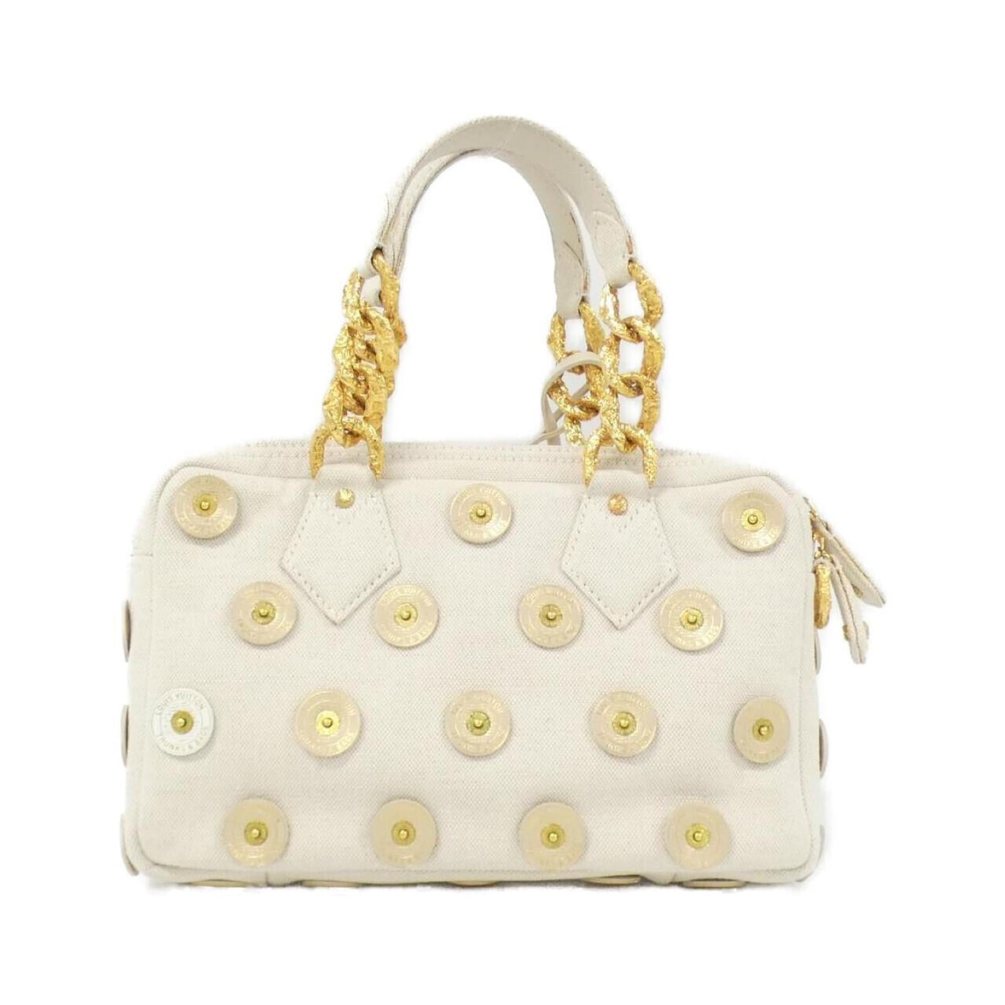 Louis Vuitton Lv Off White Canvas Handbag