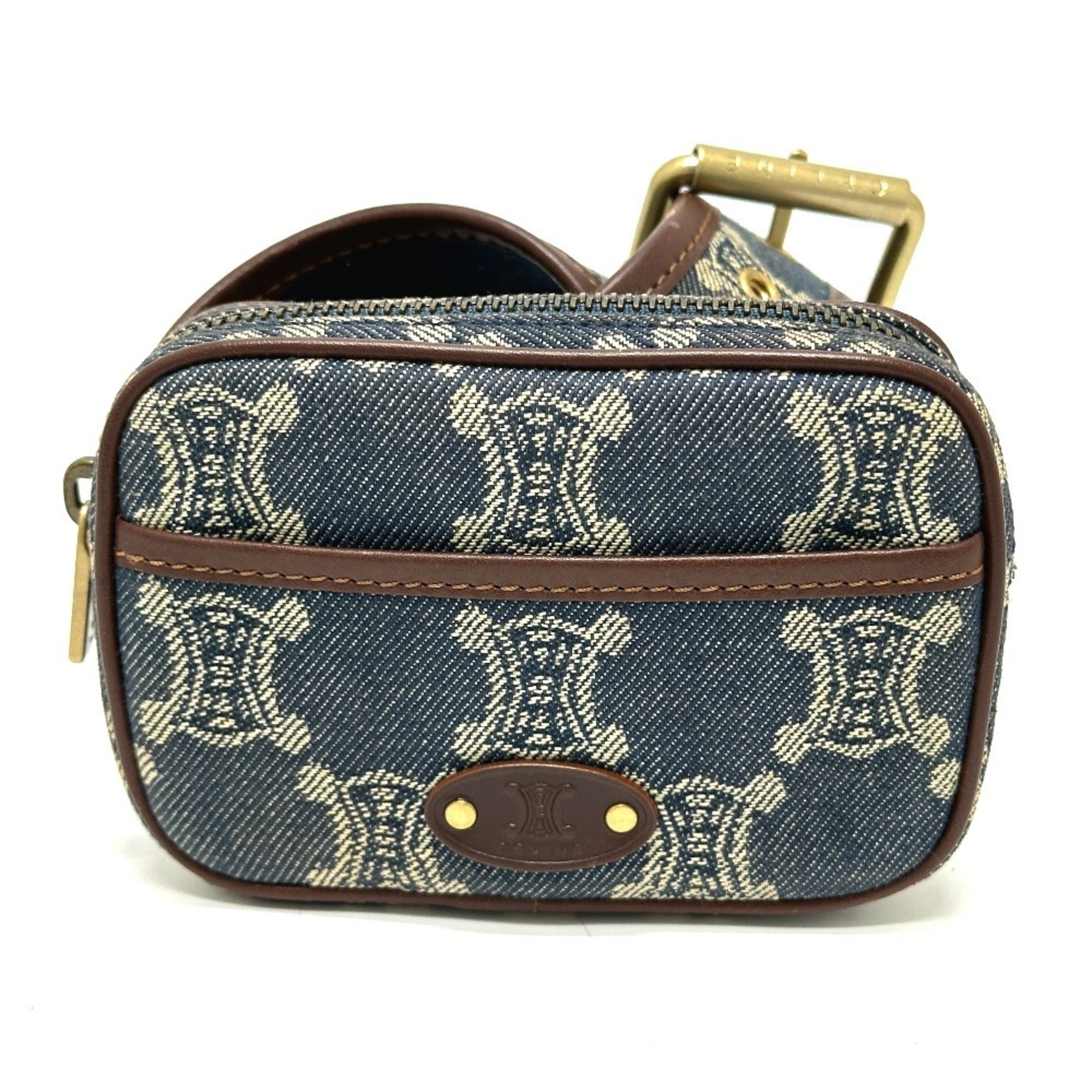 Celine Blue Denim Fanny Pack Pouch