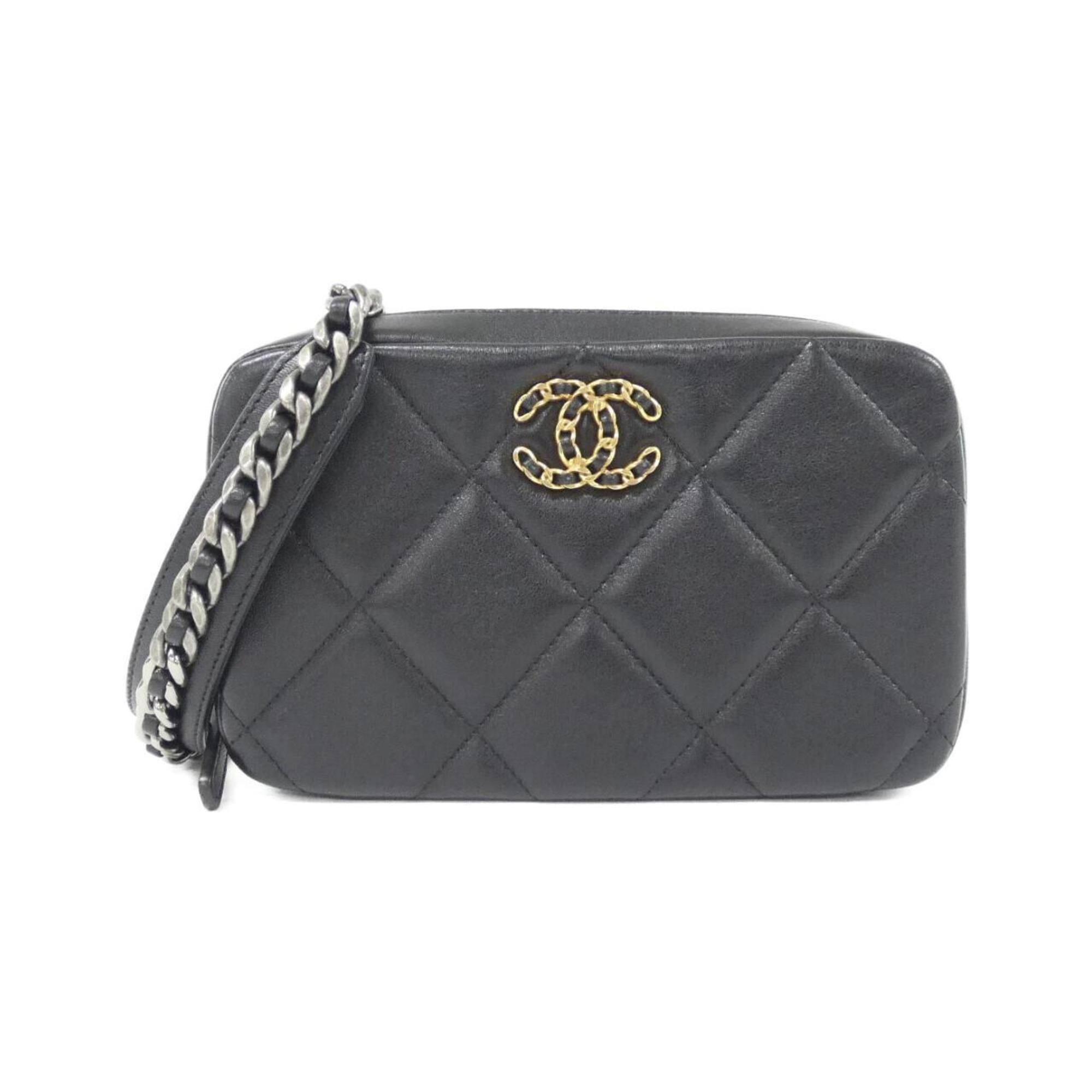 Chanel Black Leather Shoulder Bag