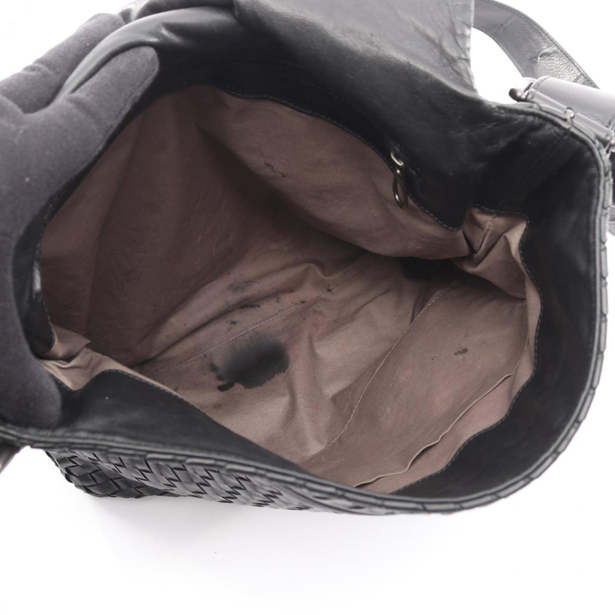 Bottega Veneta Black Leather Shoulder Bag