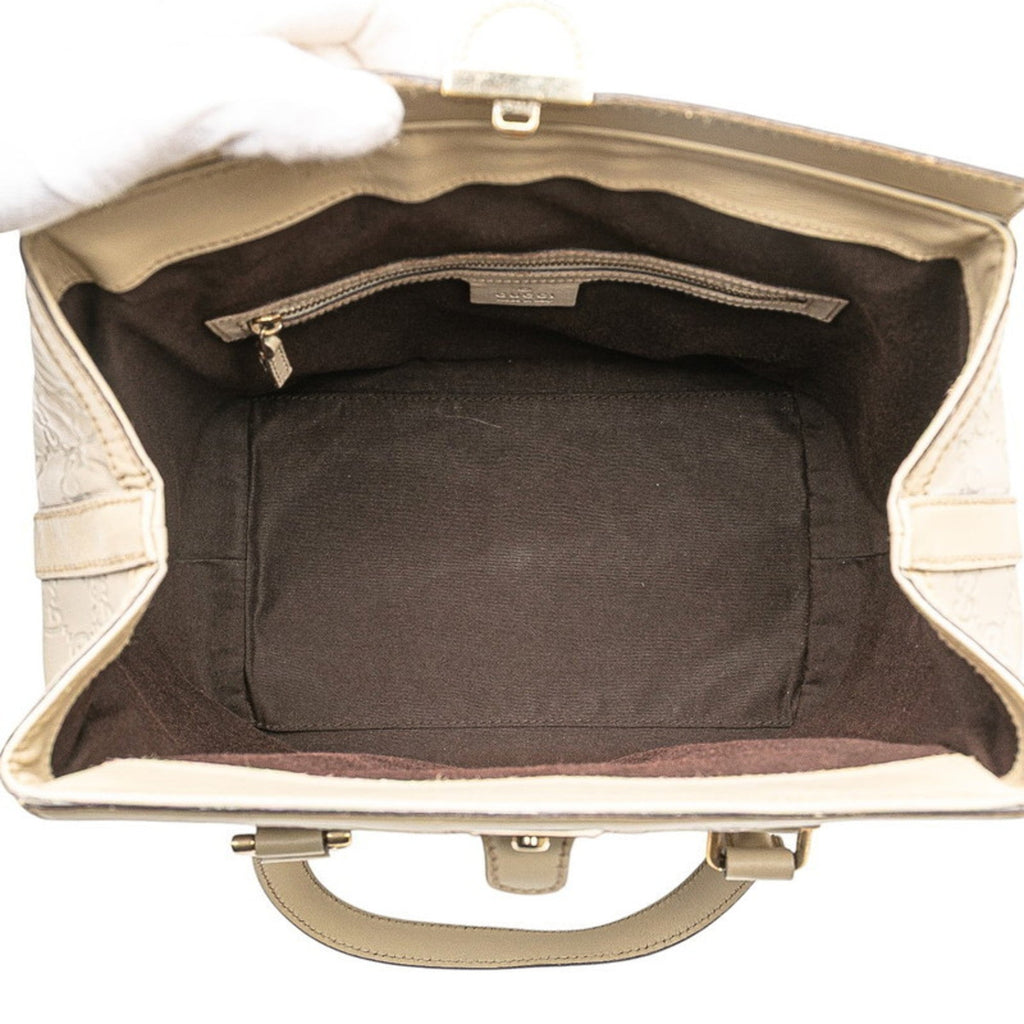 Gucci Guccissima Beige Leather Handbag (Pre-Owned)