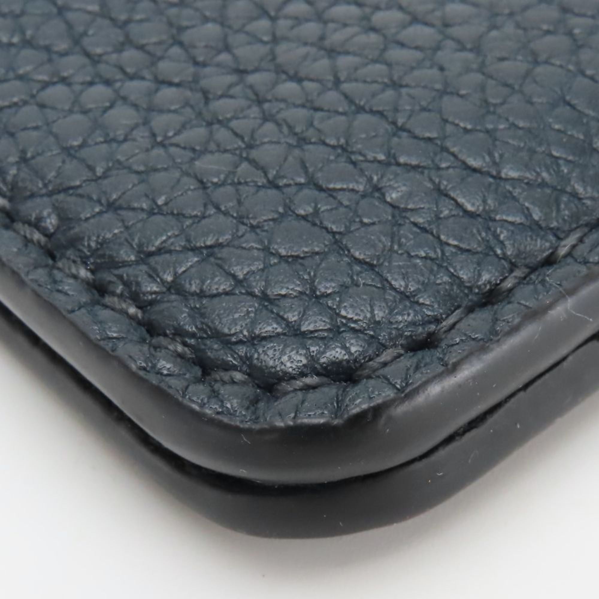 Christian Dior Navy Leather Clutch Bag Pouch (Pre-Owned)