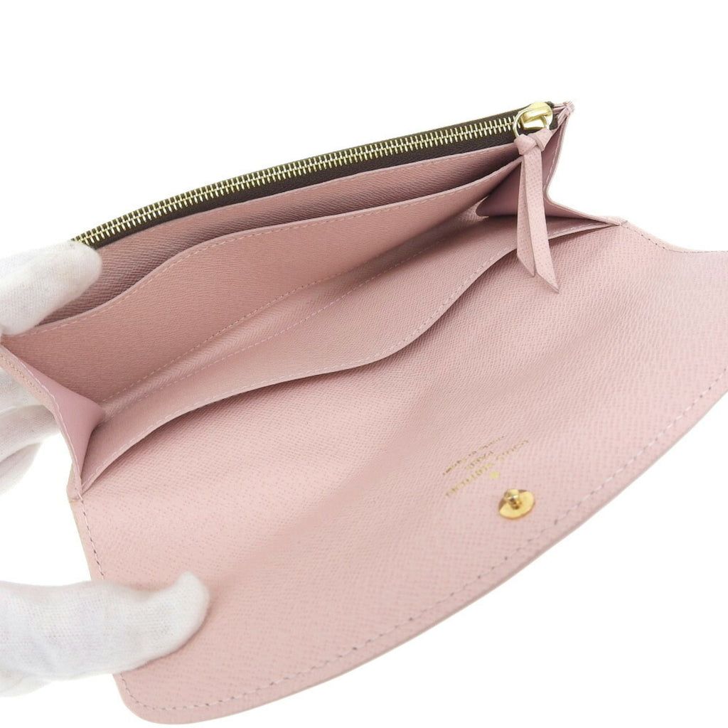Louis Vuitton Damier Portefeuille Long Wallet with Kaisahock Pink Rose Ballerine N61227