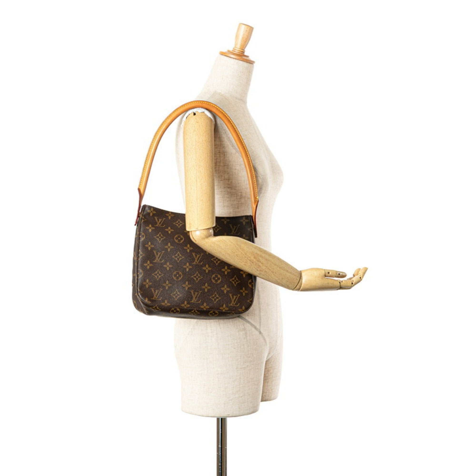 Louis Vuitton Brown Pvc Leather Handbag Shoulder Bag