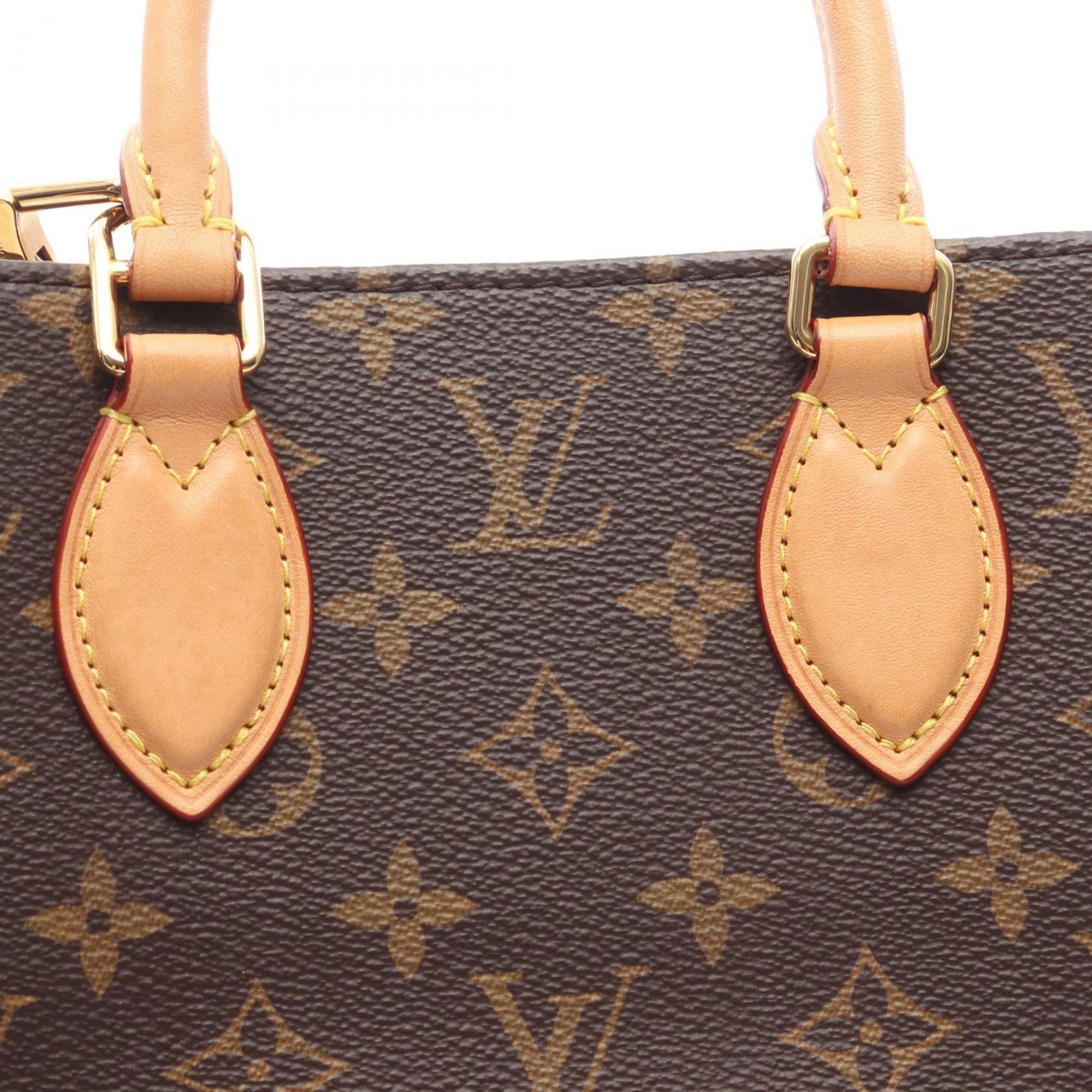 Louis Vuitton Brown Coated Canvas Leather Handbag