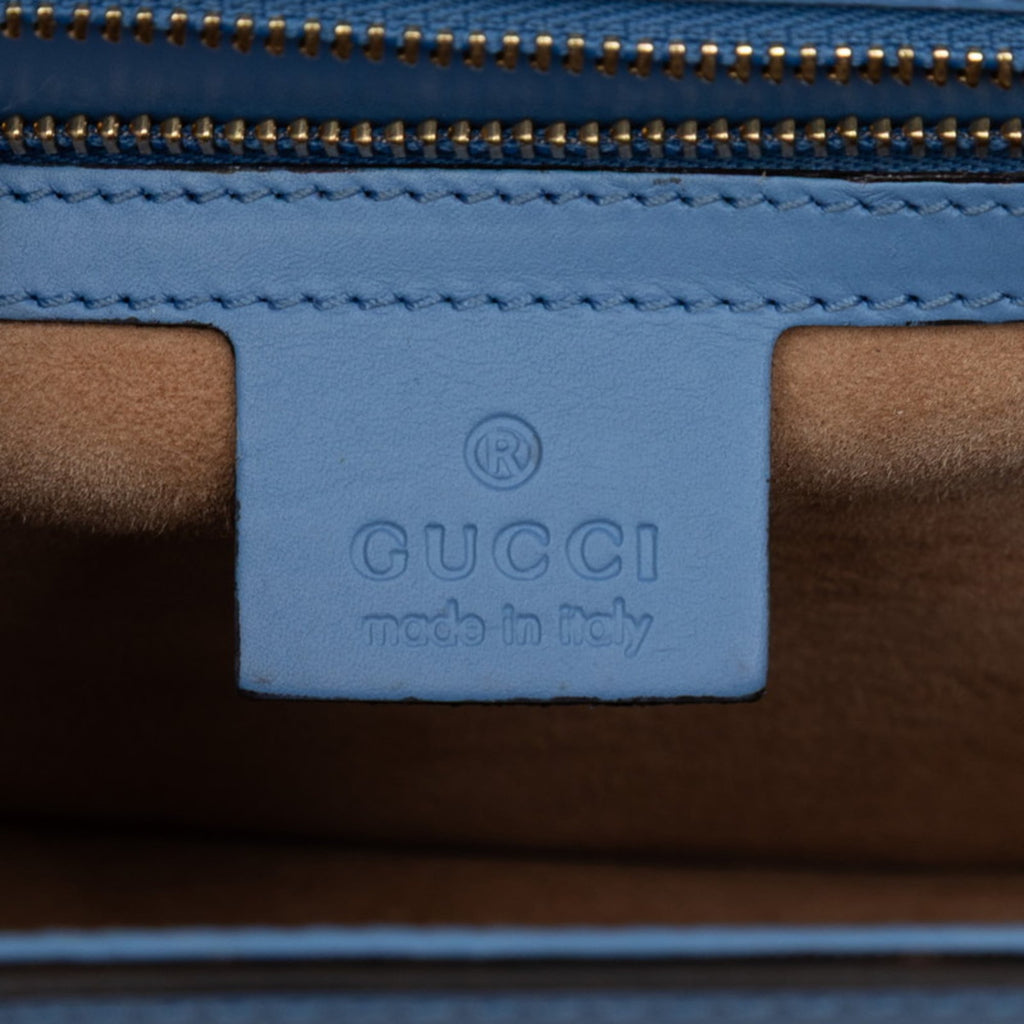 Gucci Blue Leather Shoulder Bag (Pre-Owned)