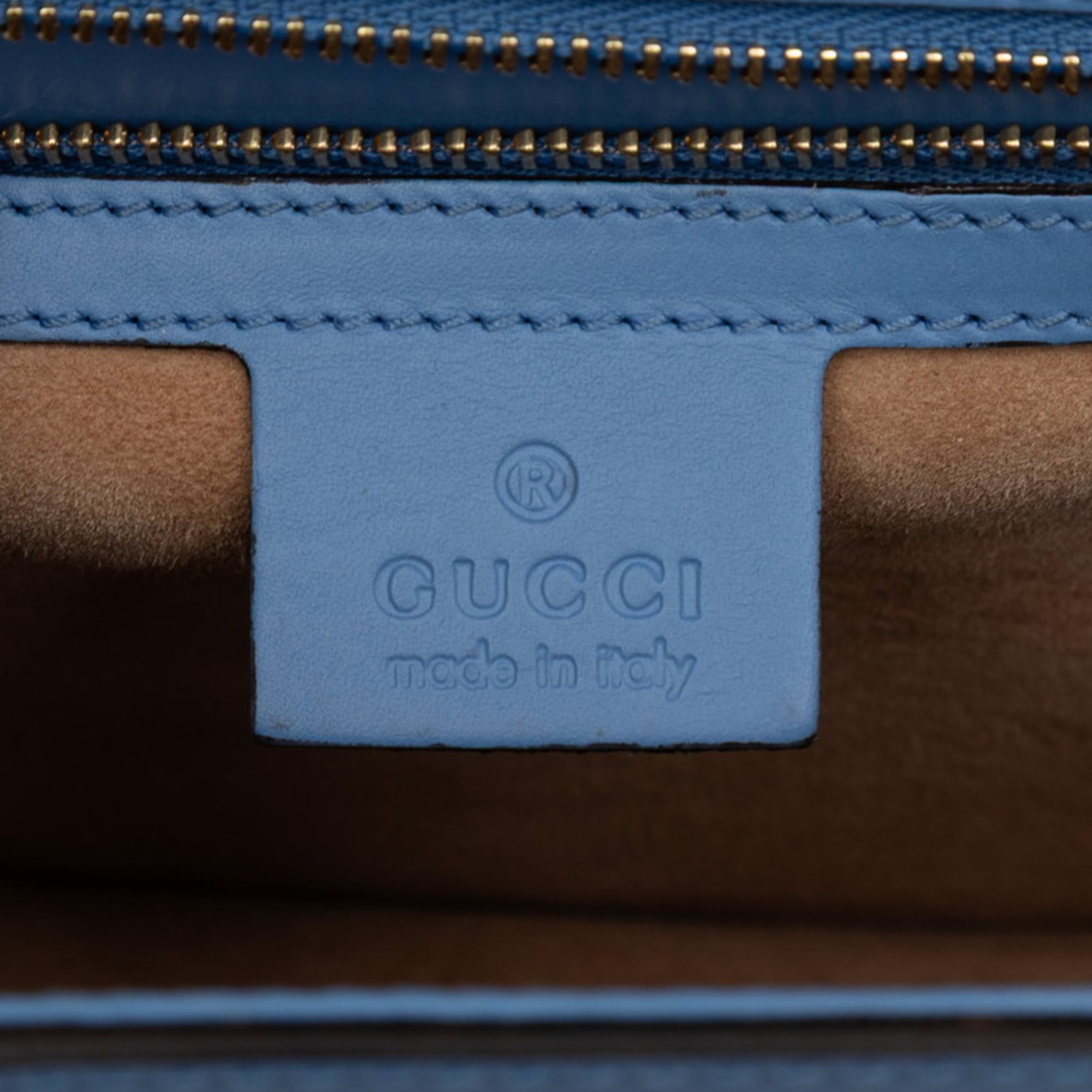 Gucci Blue Leather Shoulder Bag (Pre-Owned)