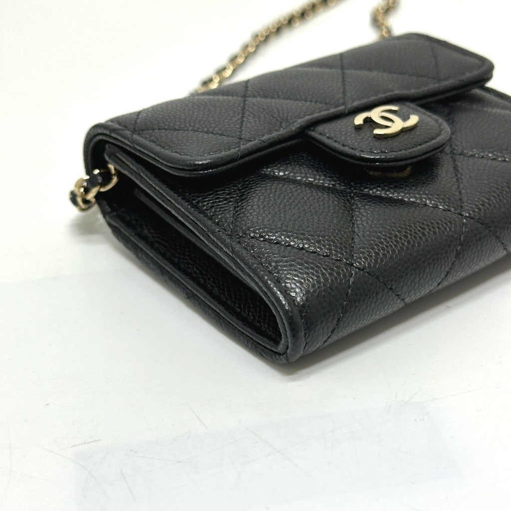 Chanel Black Grained Calfskin Coin Purse/Coin Case