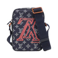 Louis Vuitton Blue Coated Canvas Shoulder Bag