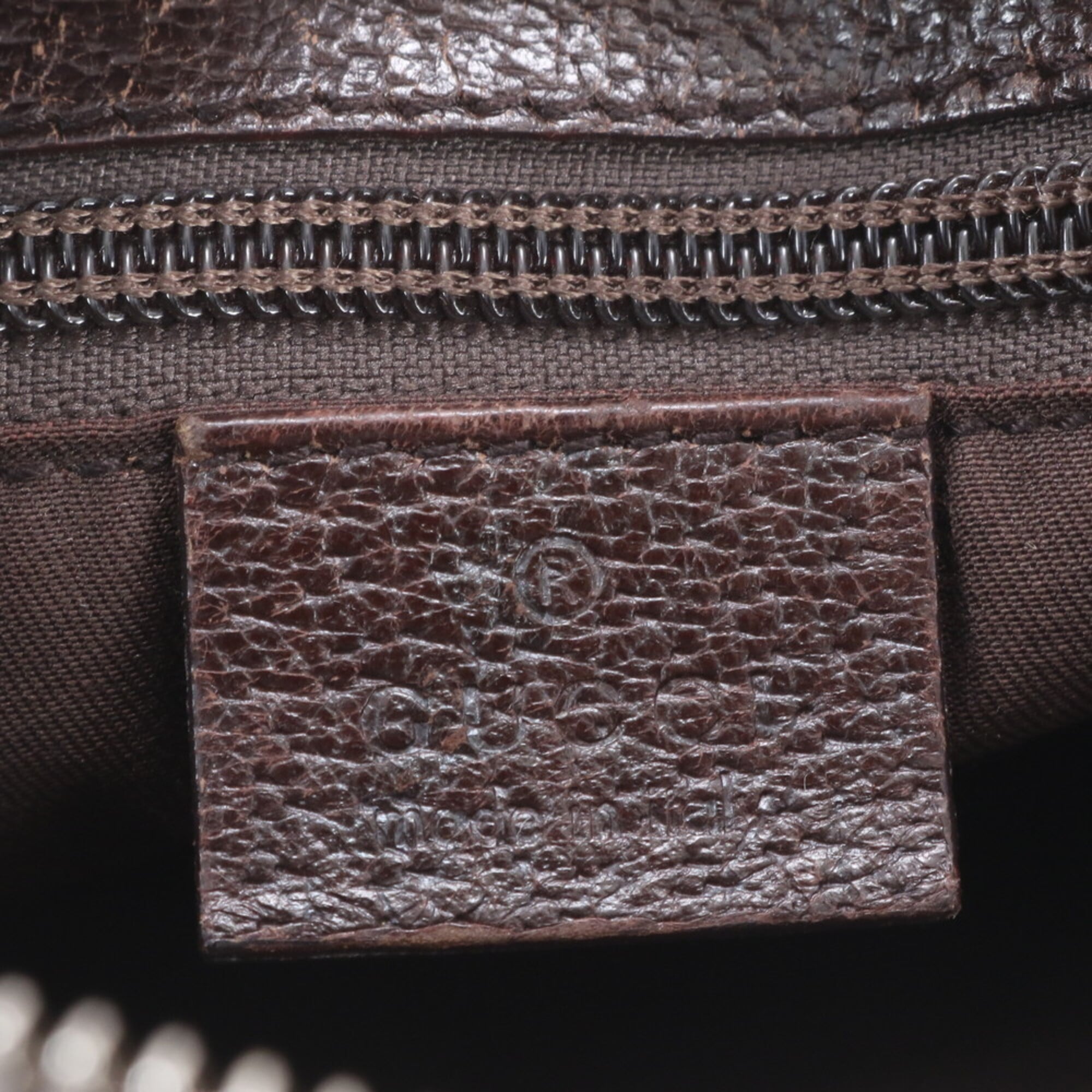 Gucci Beige Brown Leather Canvas Messenger Bag Shoulder Bag (Pre-Owned)