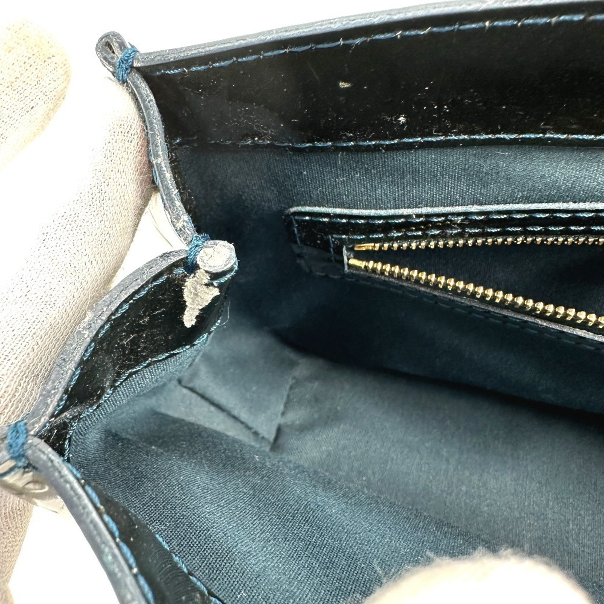 Louis Vuitton Monogram Vernis Blue Nuit Green Monogram Vernis Handbag Tote Bag
