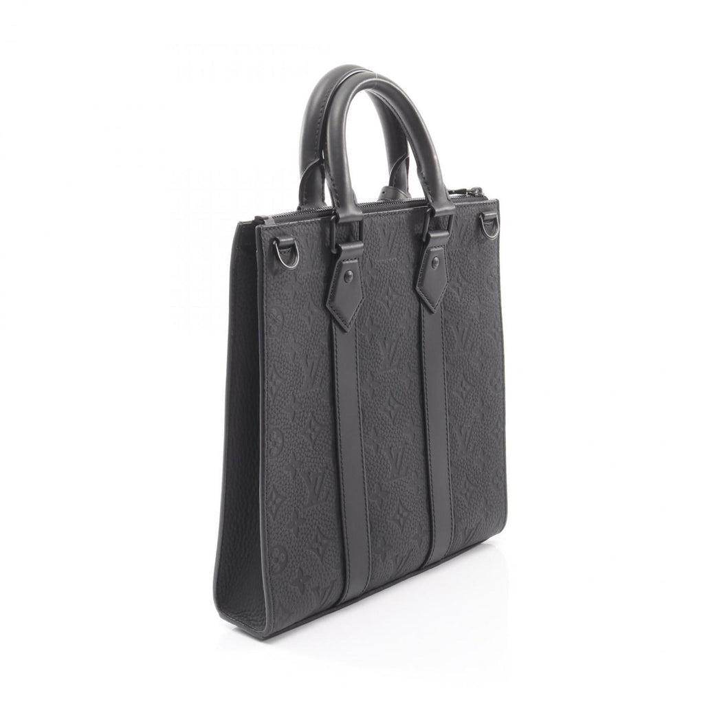Louis Vuitton Black Noir Leather Handbag Tote Bag