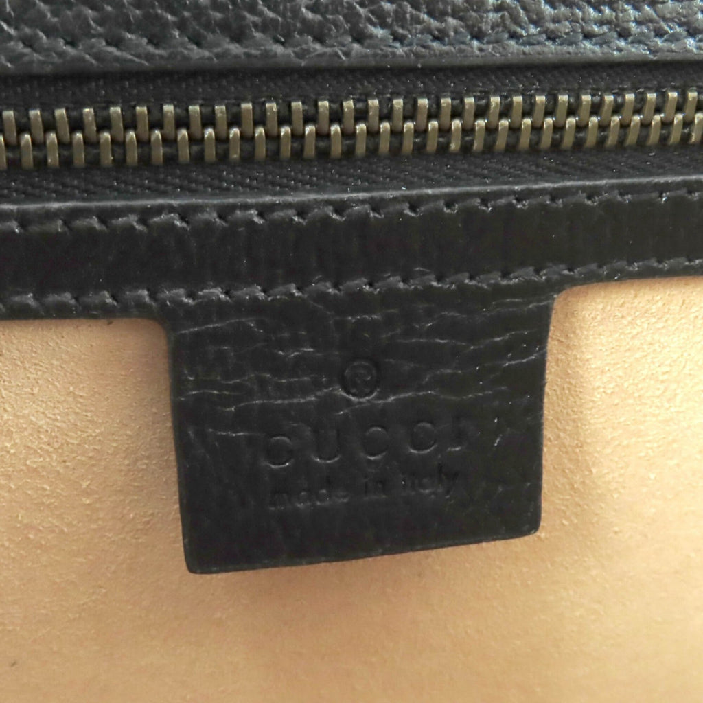 Gucci Black Leather Handbag Shoulder Bag (Pre-Owned)