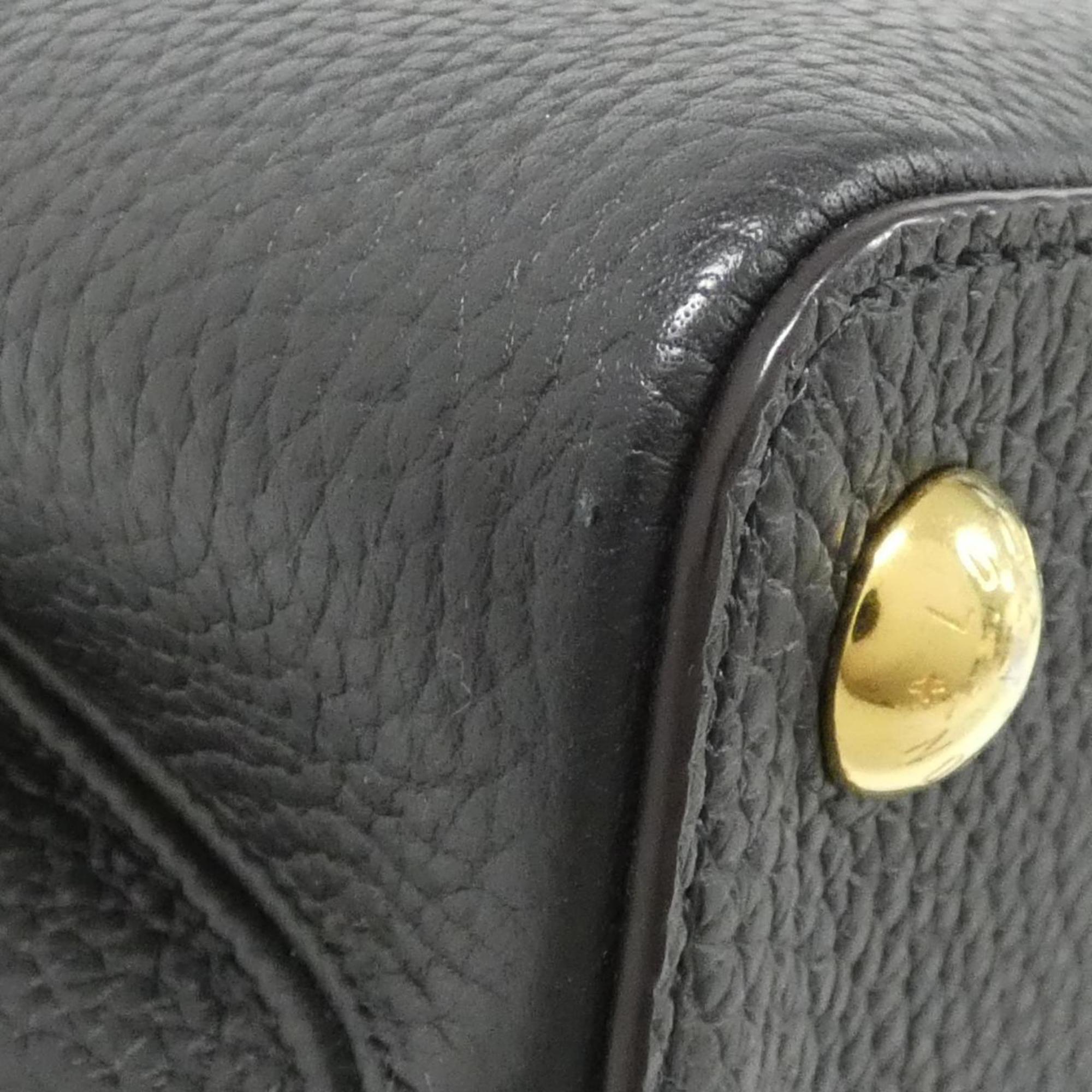 Louis Vuitton Black Leather Handbag Shoulder Bag