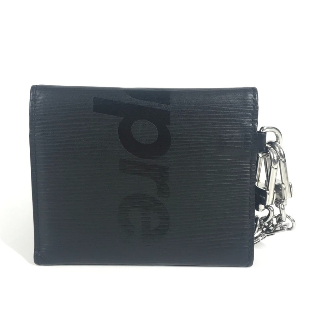 Louis Vuitton Epi Black Noir Epi Leather Chain/Shoulder Wallet