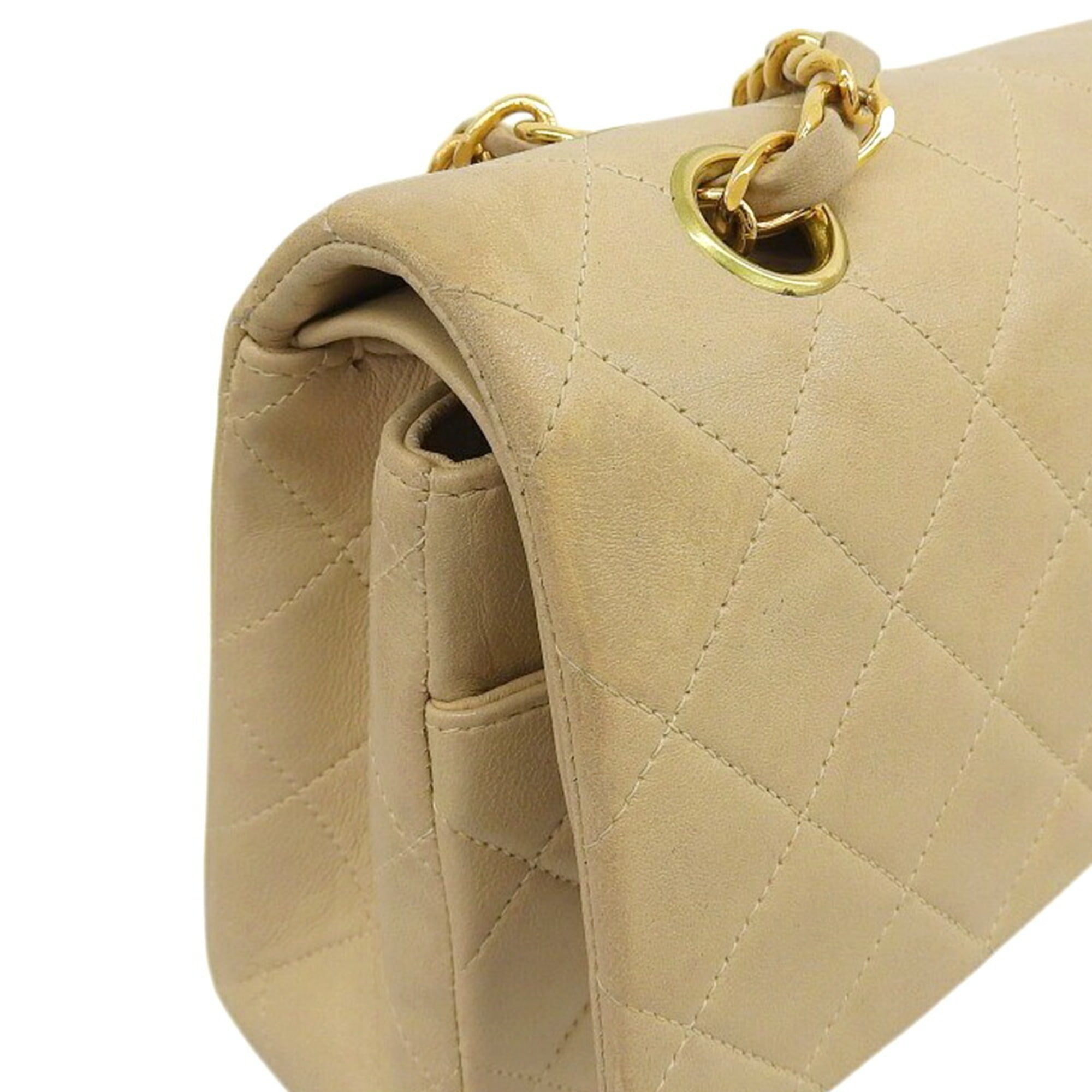 Chanel Beige Leather Shoulder Bag