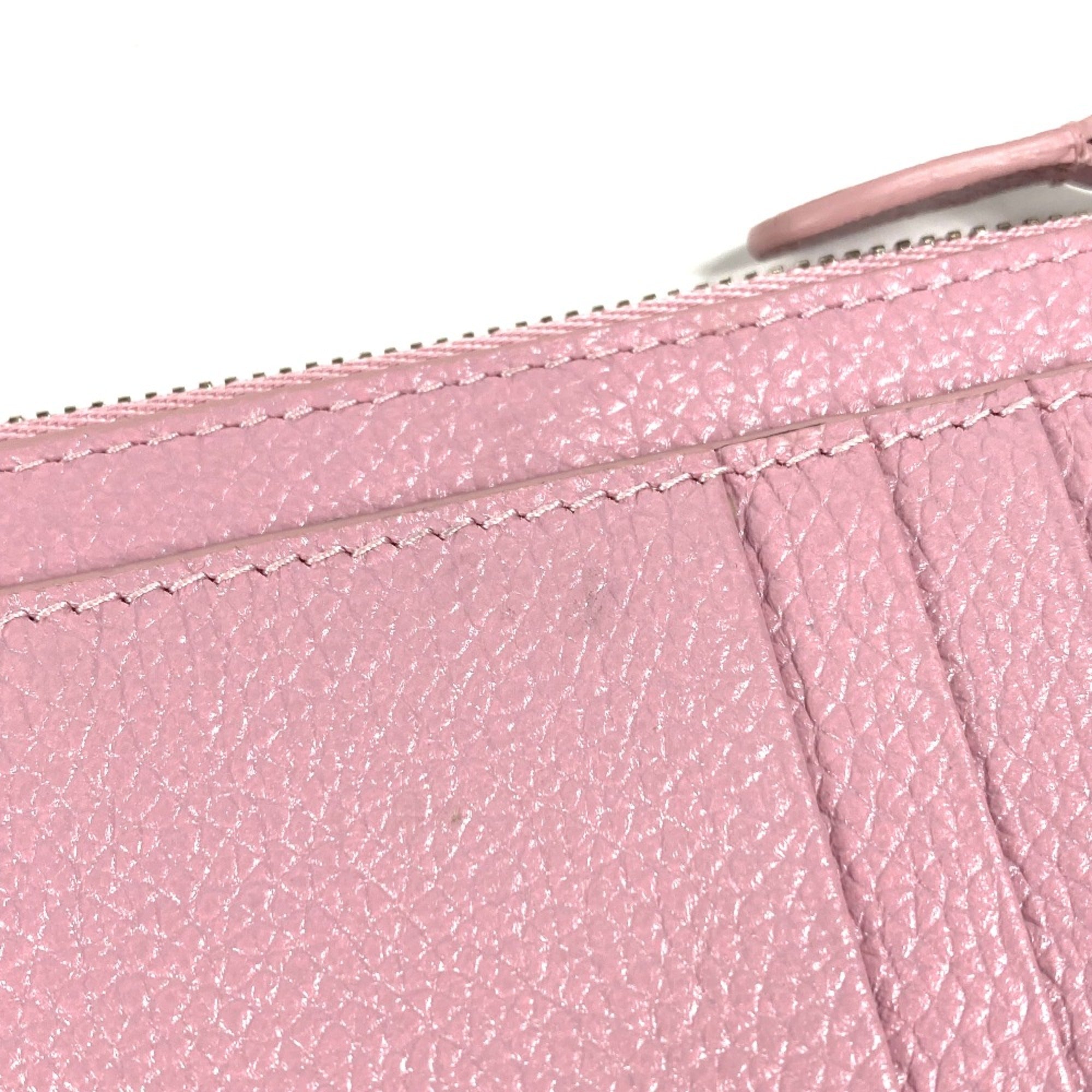 Balenciaga Pink Leather Coin Purse/Coin Case