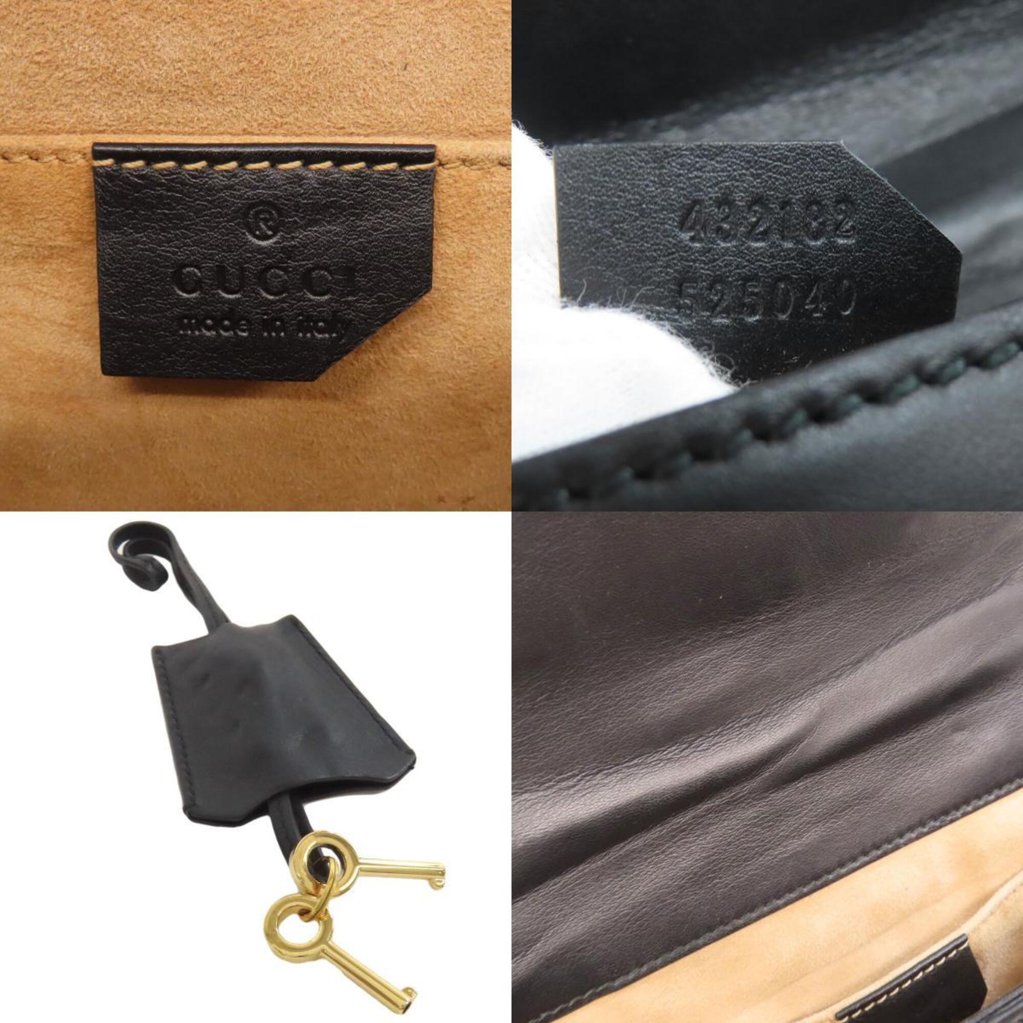Gucci Black Leather Shoulder Bag (Pre-Owned)