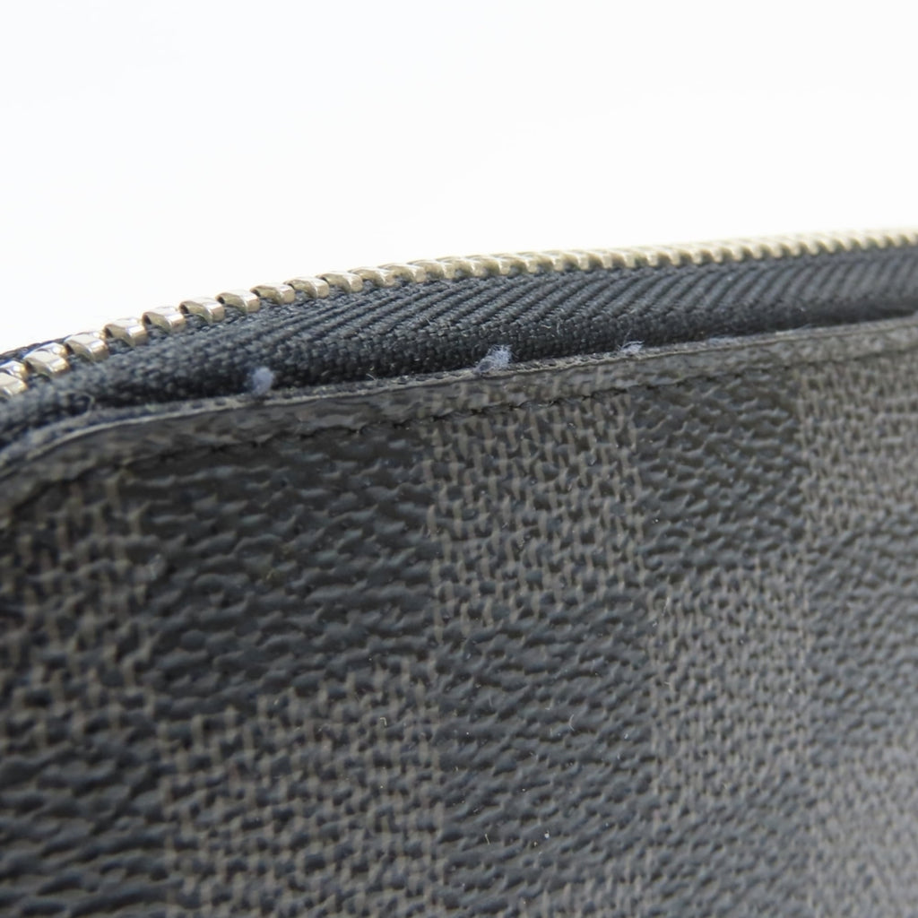 Louis Vuitton Black Gray Damier Graphite Leather Long Wallet