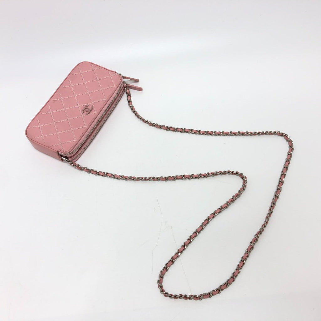 Chanel Pink Leather Shoulder Bag