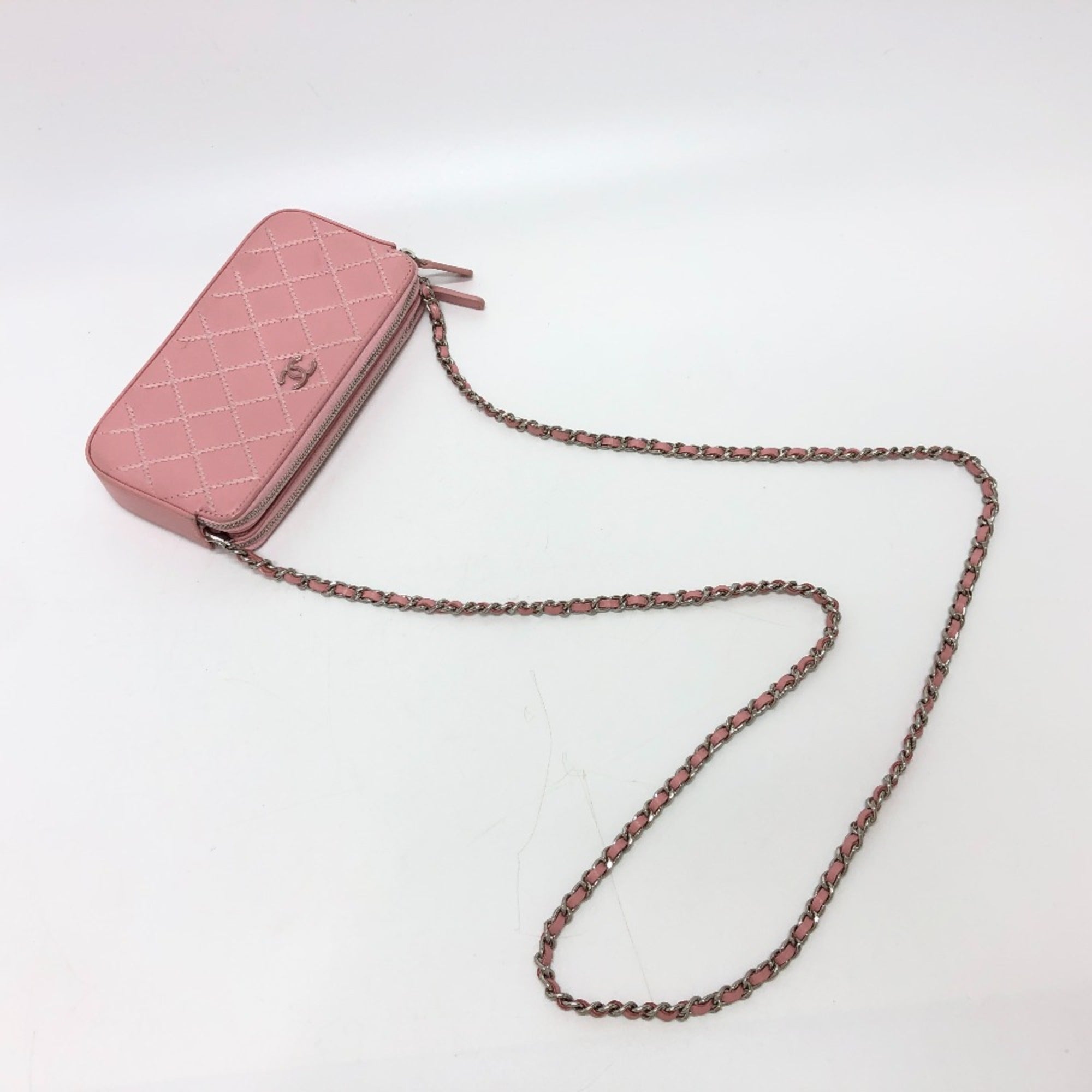 Chanel Pink Leather Shoulder Bag