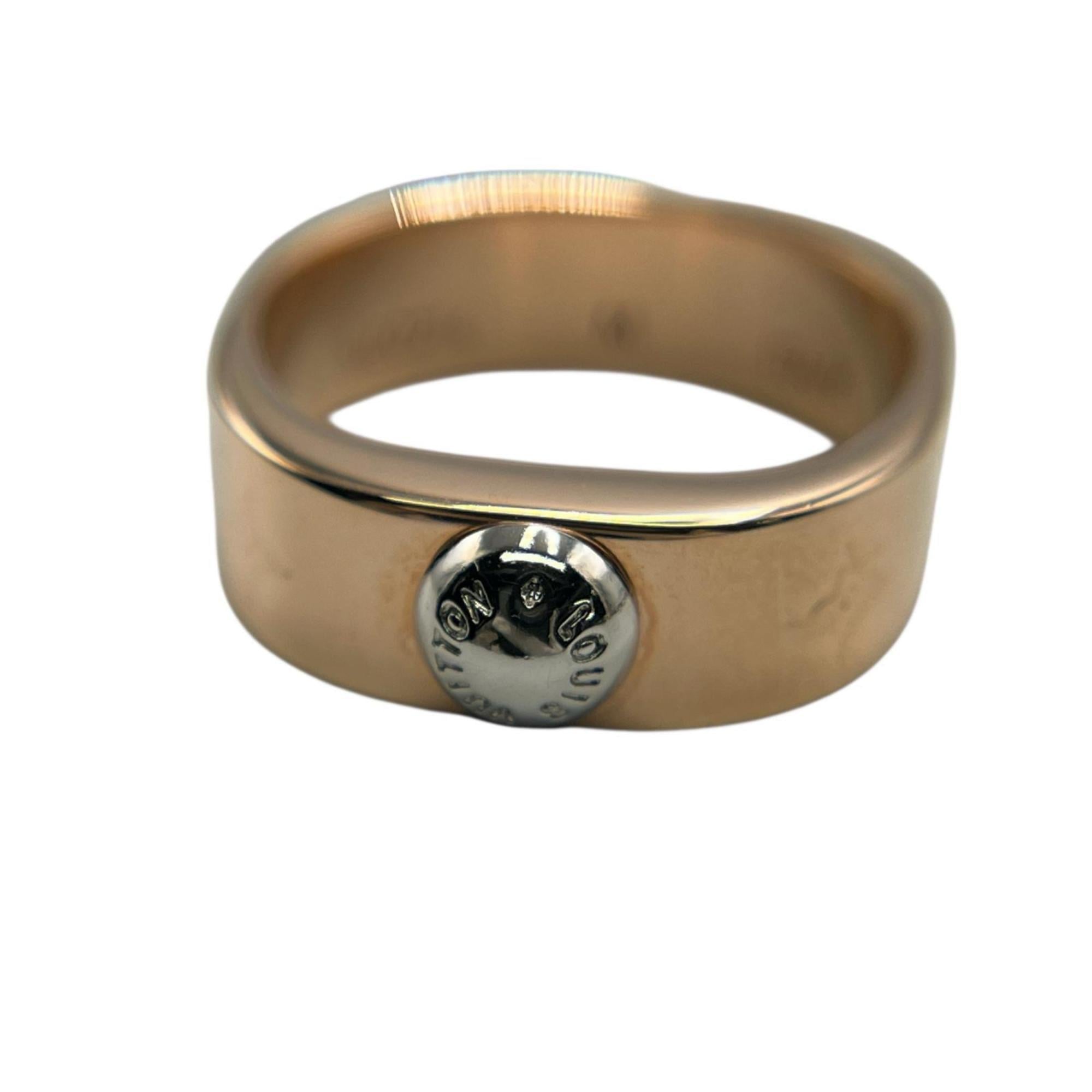 Louis Vuitton Pink Gold Metal Band Ring