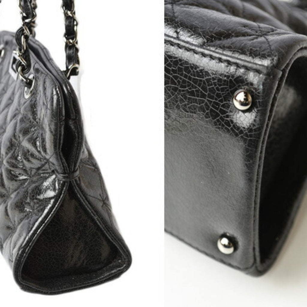 Chanel Black Patent Leather Tote Bag