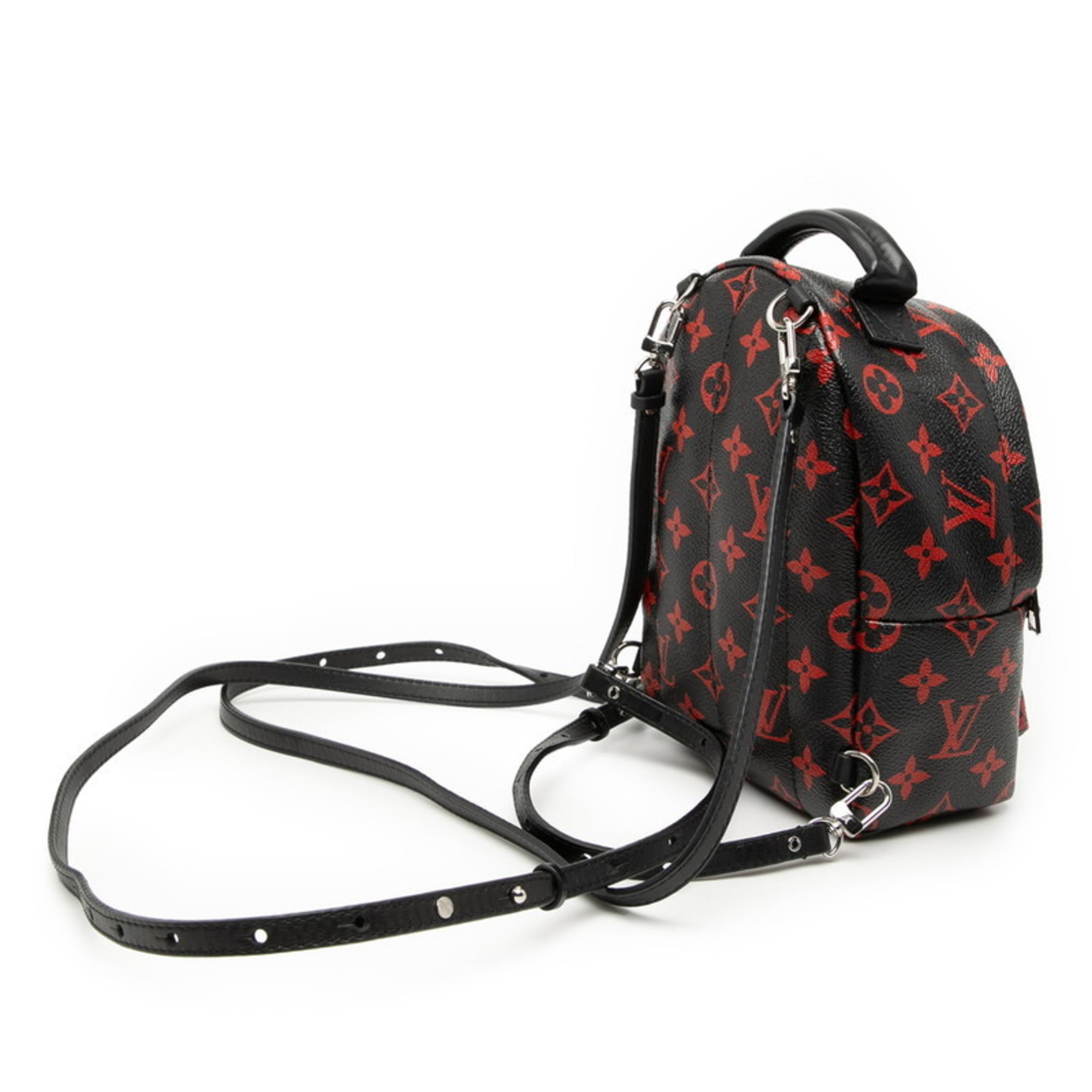 Louis Vuitton Black Red Color Pvc Leather Backpack
