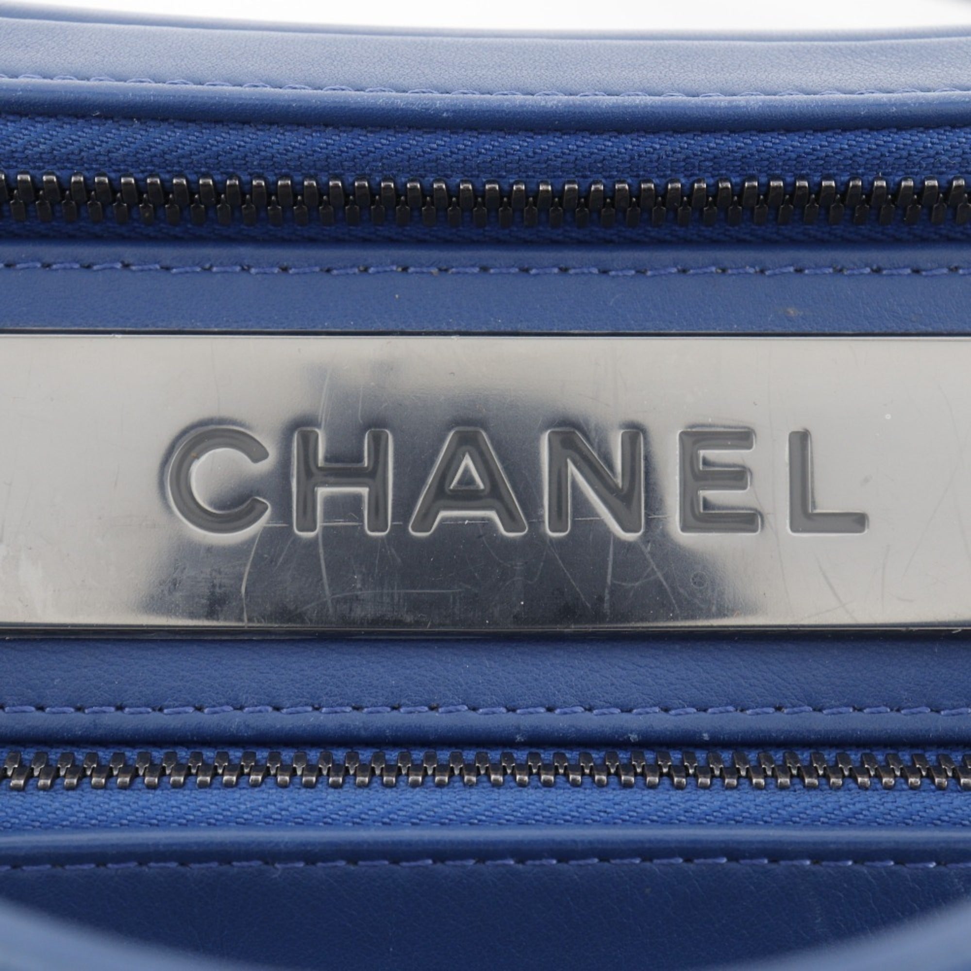 Chanel Blue Leather Handbag