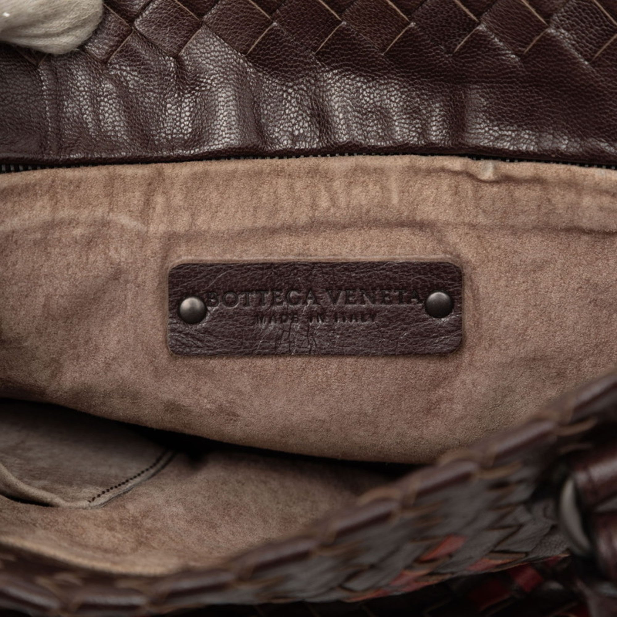 Bottega Veneta Brown Red Color Leather Handbag Tote Bag