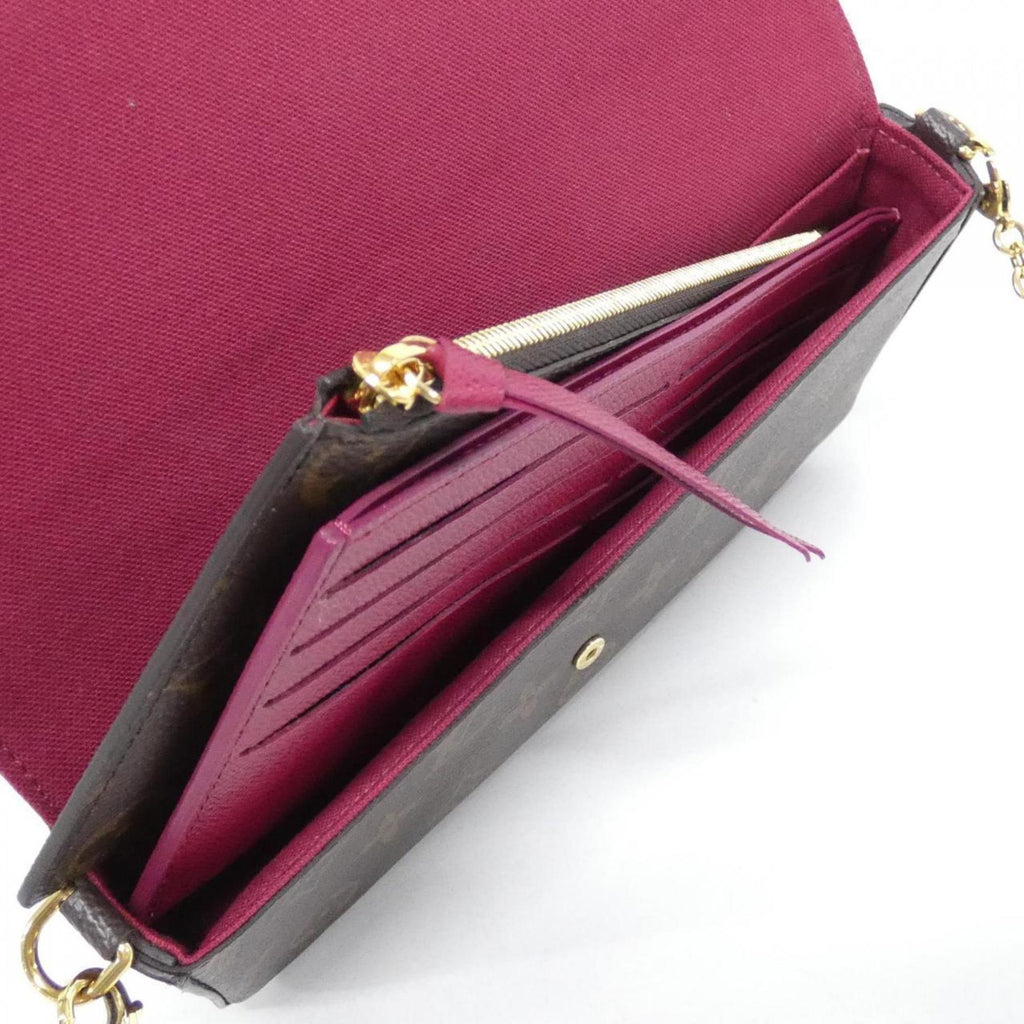 Louis Vuitton Marron Coated Canvas Pochette Shoulder Bag