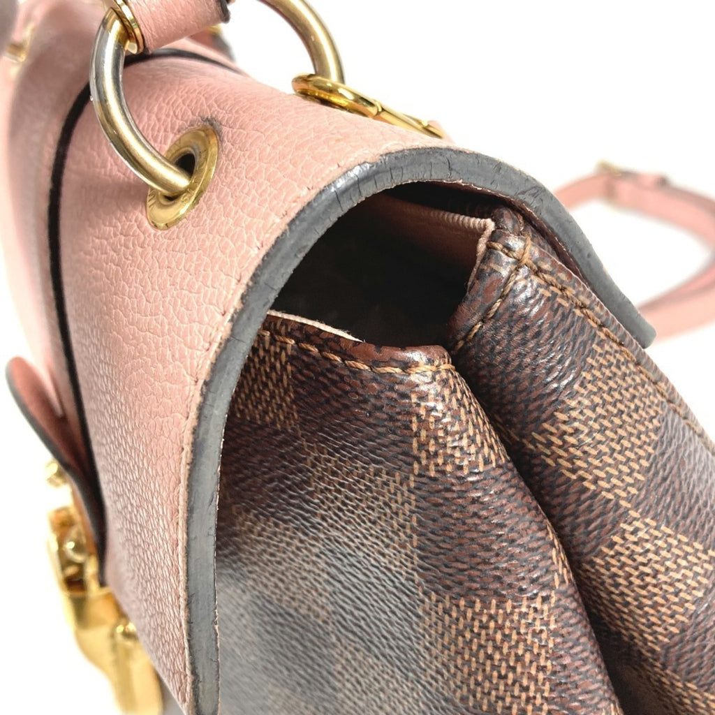 Louis Vuitton Brown Pink Damier Canvas Backpack Handbag