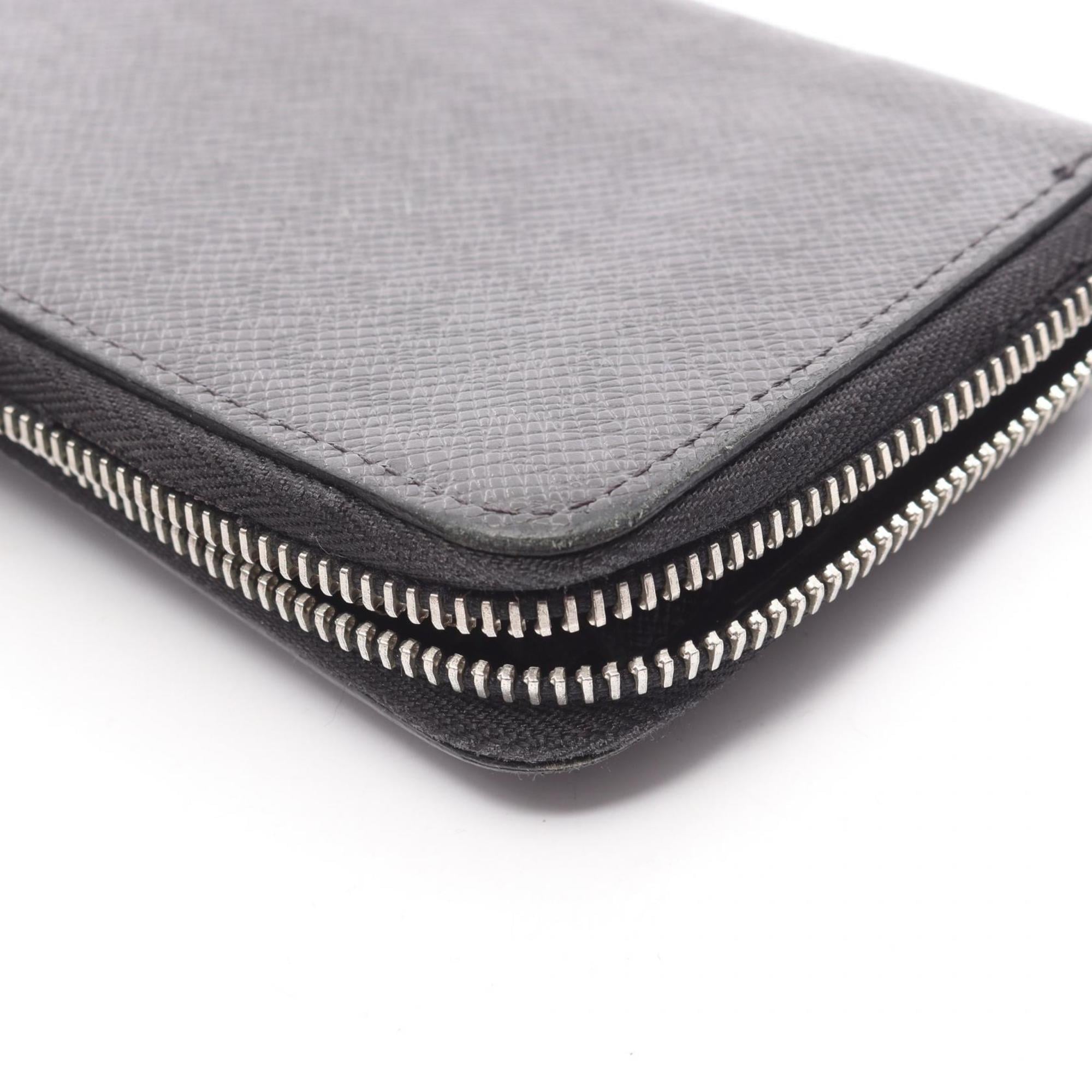 Louis Vuitton Taiga Black Taiga Leather Long Wallet
