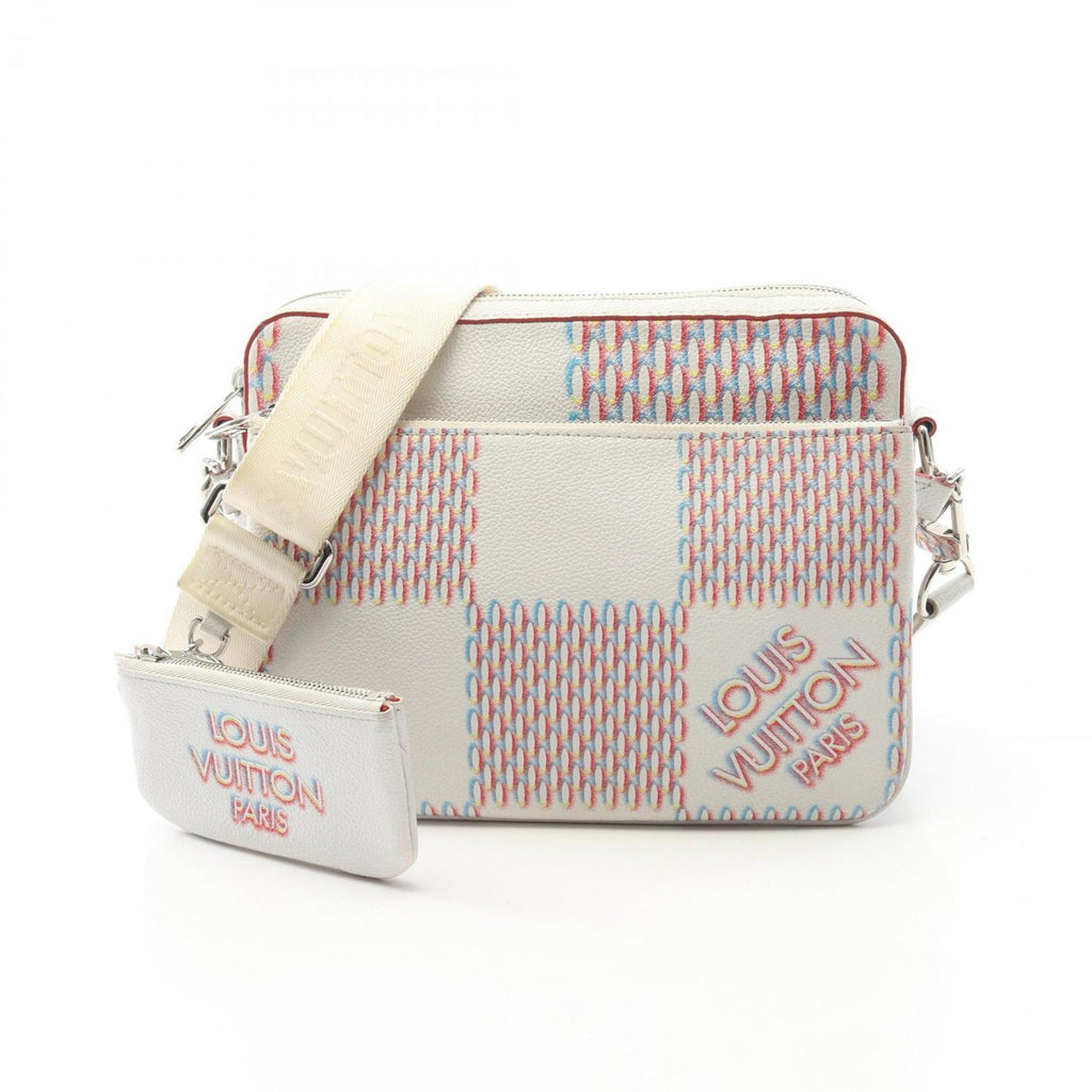 Louis Vuitton Multi-Color White Leather Shoulder Bag