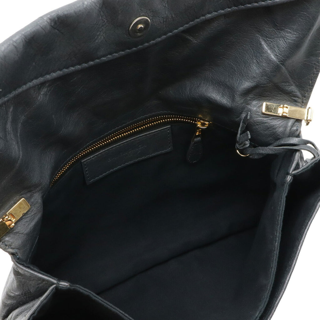 Balenciaga Giant Dark Gray Leather Clutch Bag Shoulder