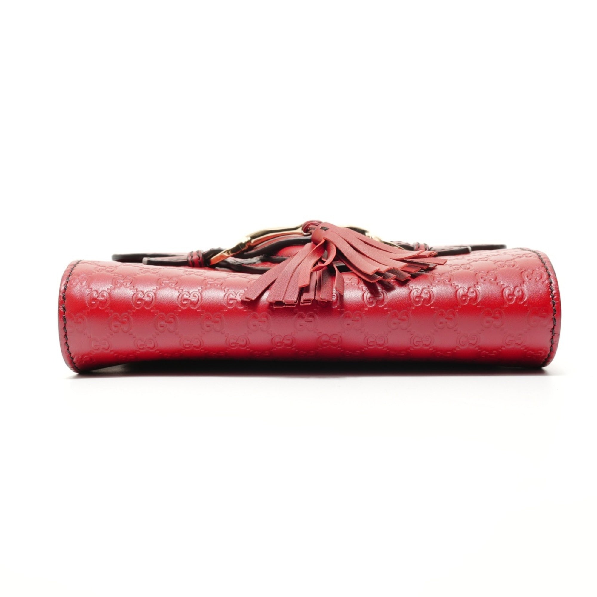 Gucci Microguccissima Red Color Micro Gg Leather Shoulder Bag (Pre-Owned)