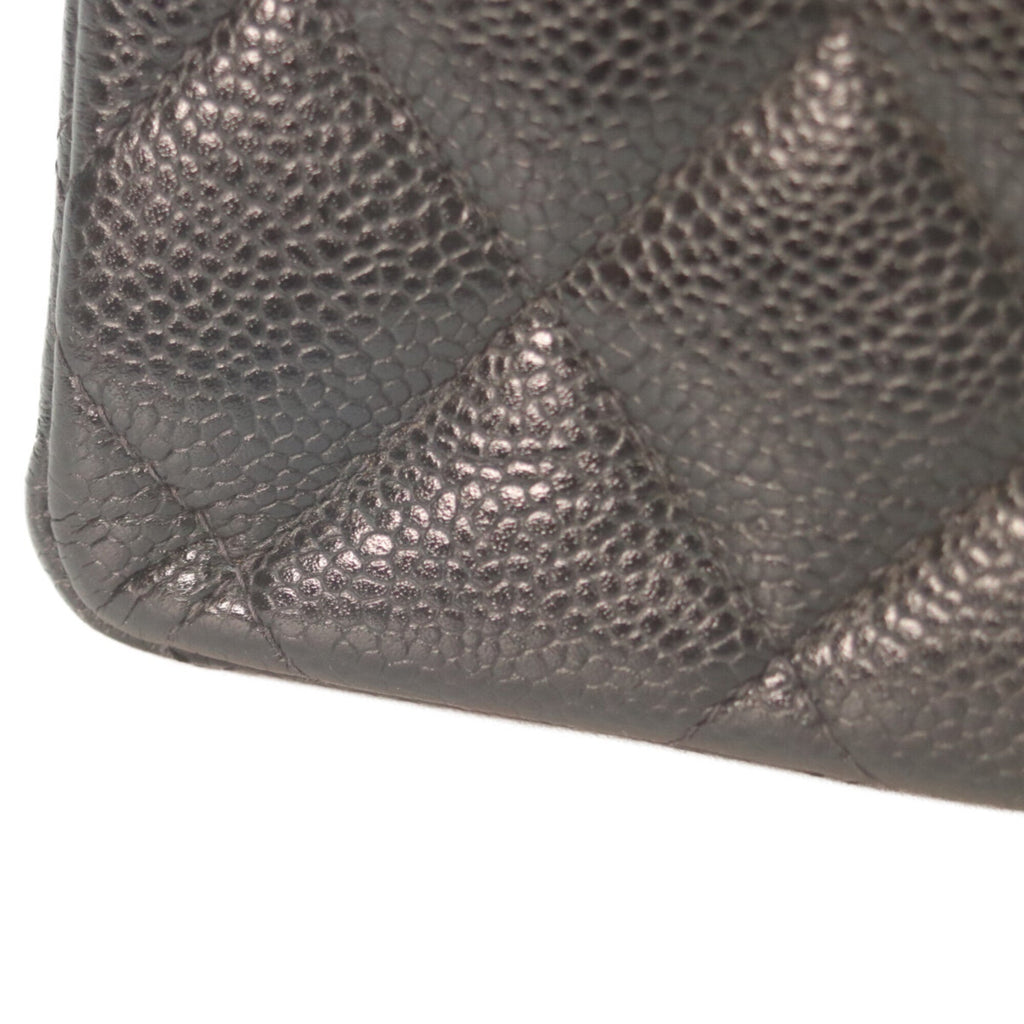 Chanel Black Grained Calfskin Shoulder Bag