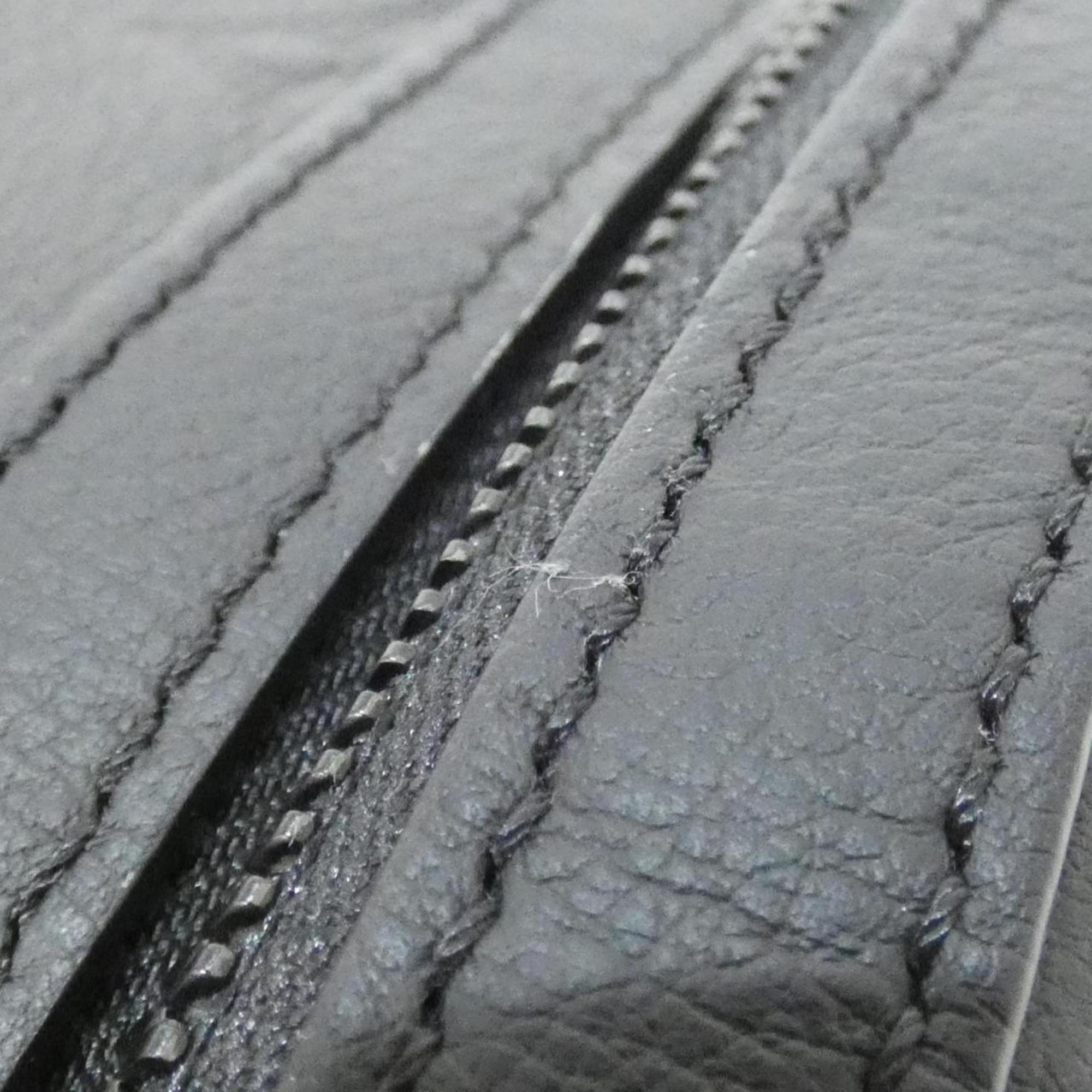 Louis Vuitton Black Leather Backpack