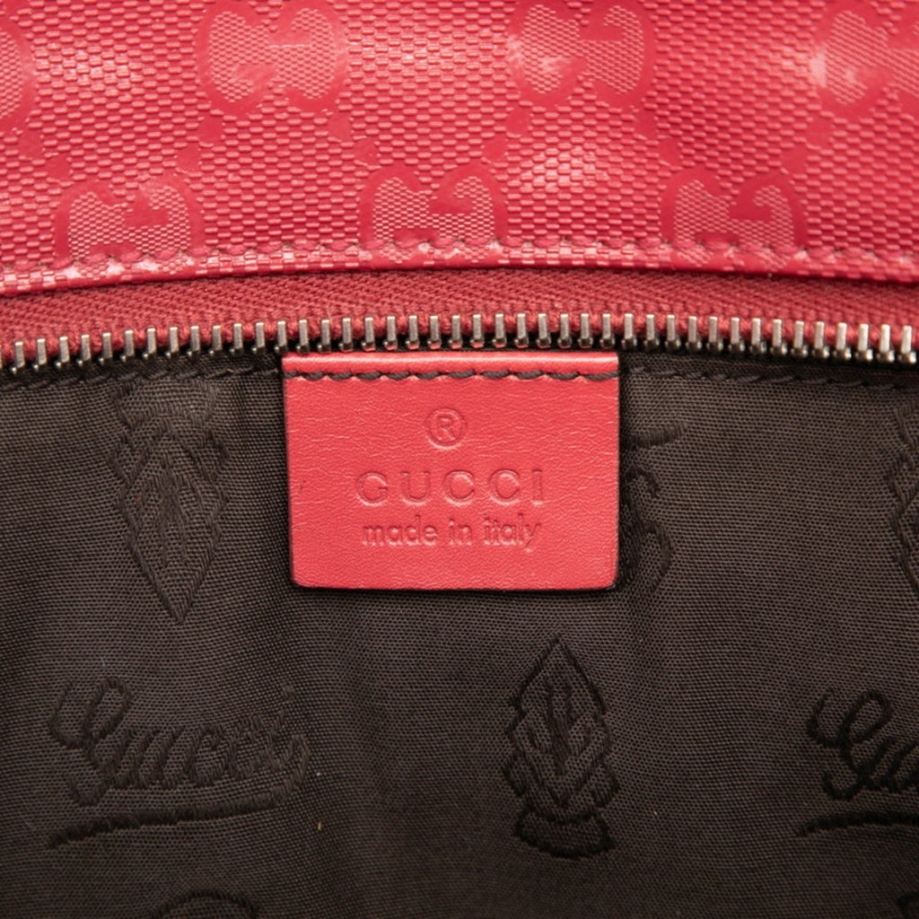 Gucci Pink Red Color Gg Imprimé Tote Bag (Pre-Owned)