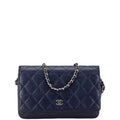 Chanel Navy Grained Calfskin Coin Purse/Coin Case