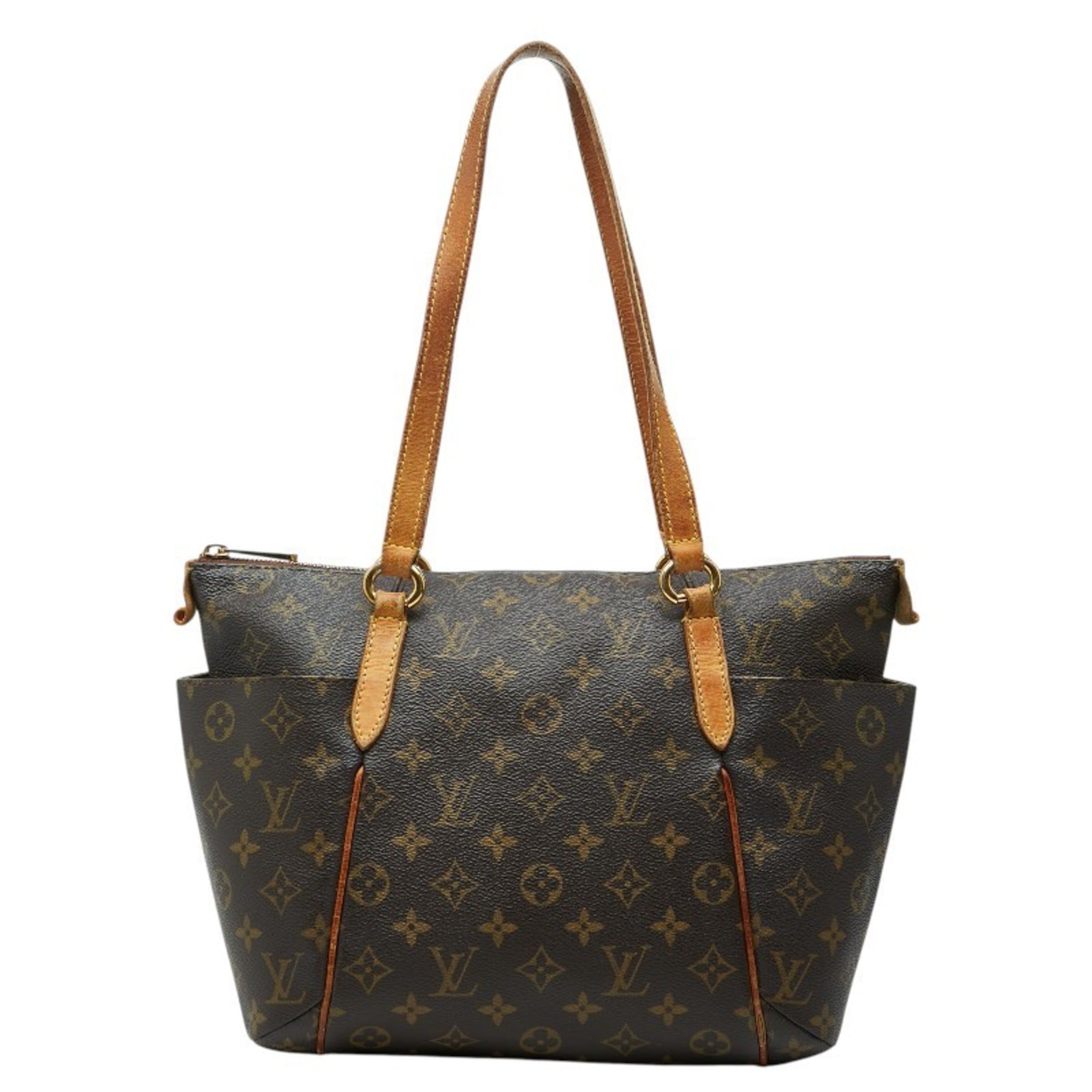 Louis Vuitton Brown Pvc Leather Handbag Shoulder Bag