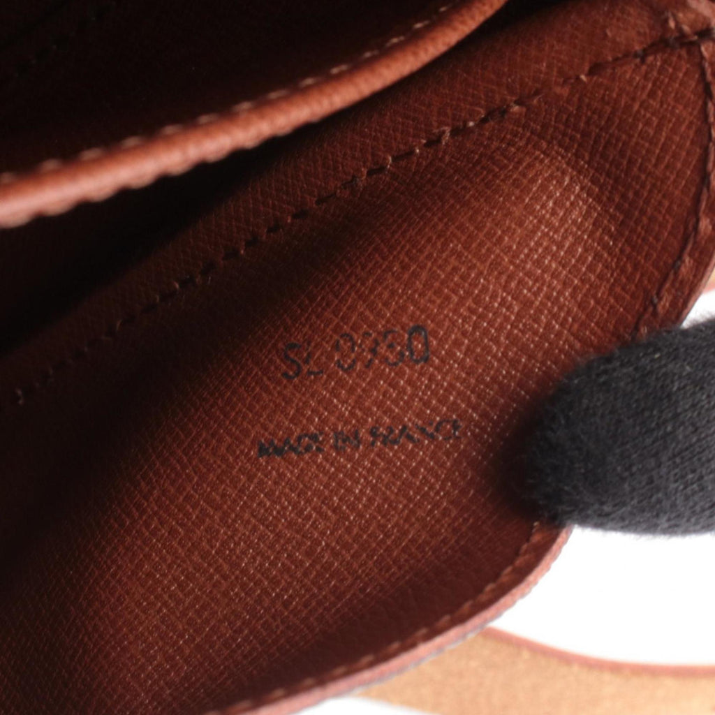 Louis Vuitton Brown Coated Canvas Leather Handbag Shoulder Bag