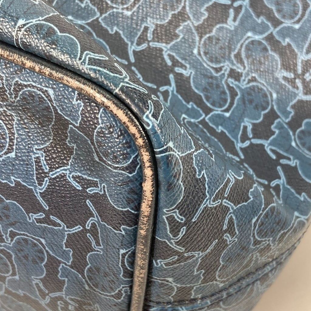 Celine Blue Leather Shoulder Bag