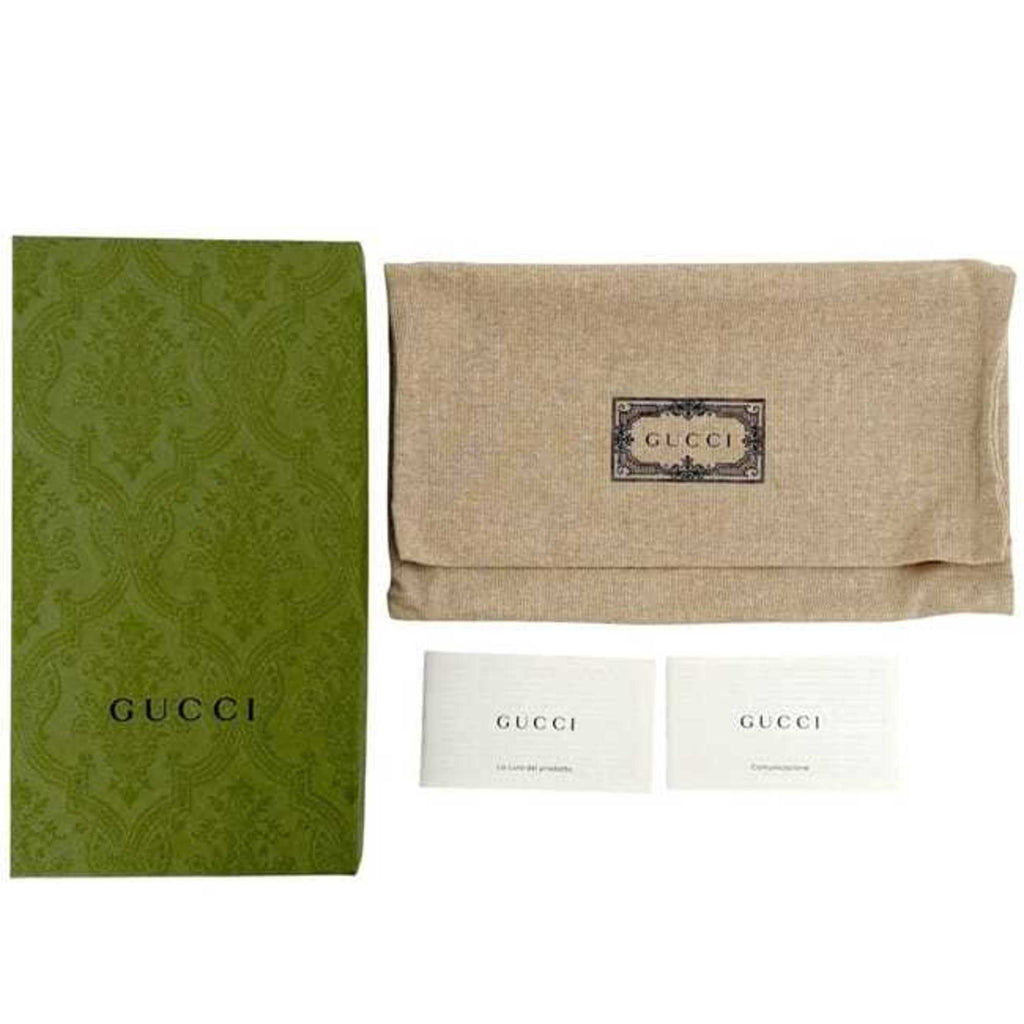 Gucci Light Green Leather Long Wallet (Bi-Fold) (Pre-Owned)