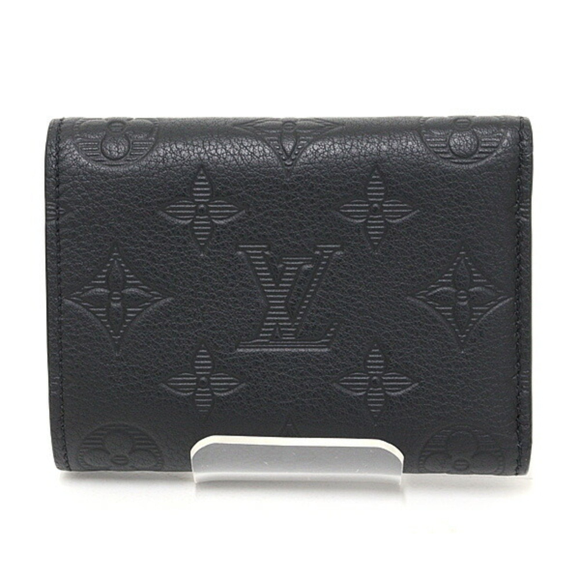Louis Vuitton Monogram Shadow Black Monogram Shadow Wallet (Tri-Fold)