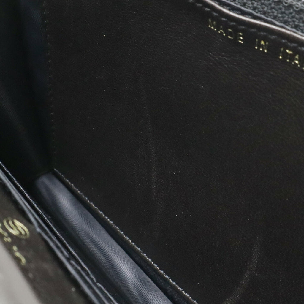 Chanel Black Grained Calfskin Shoulder Bag