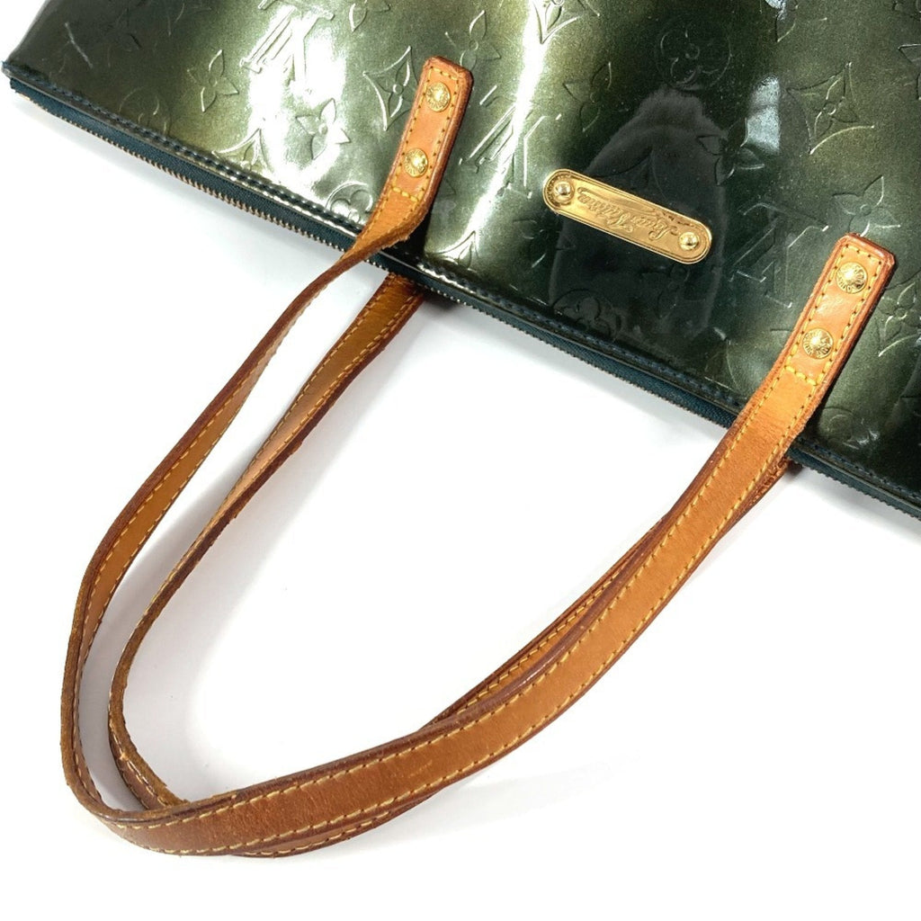 Louis Vuitton Blue Nuit Green Monogram Vernis Canvas Shoulder Bag Tote Bag