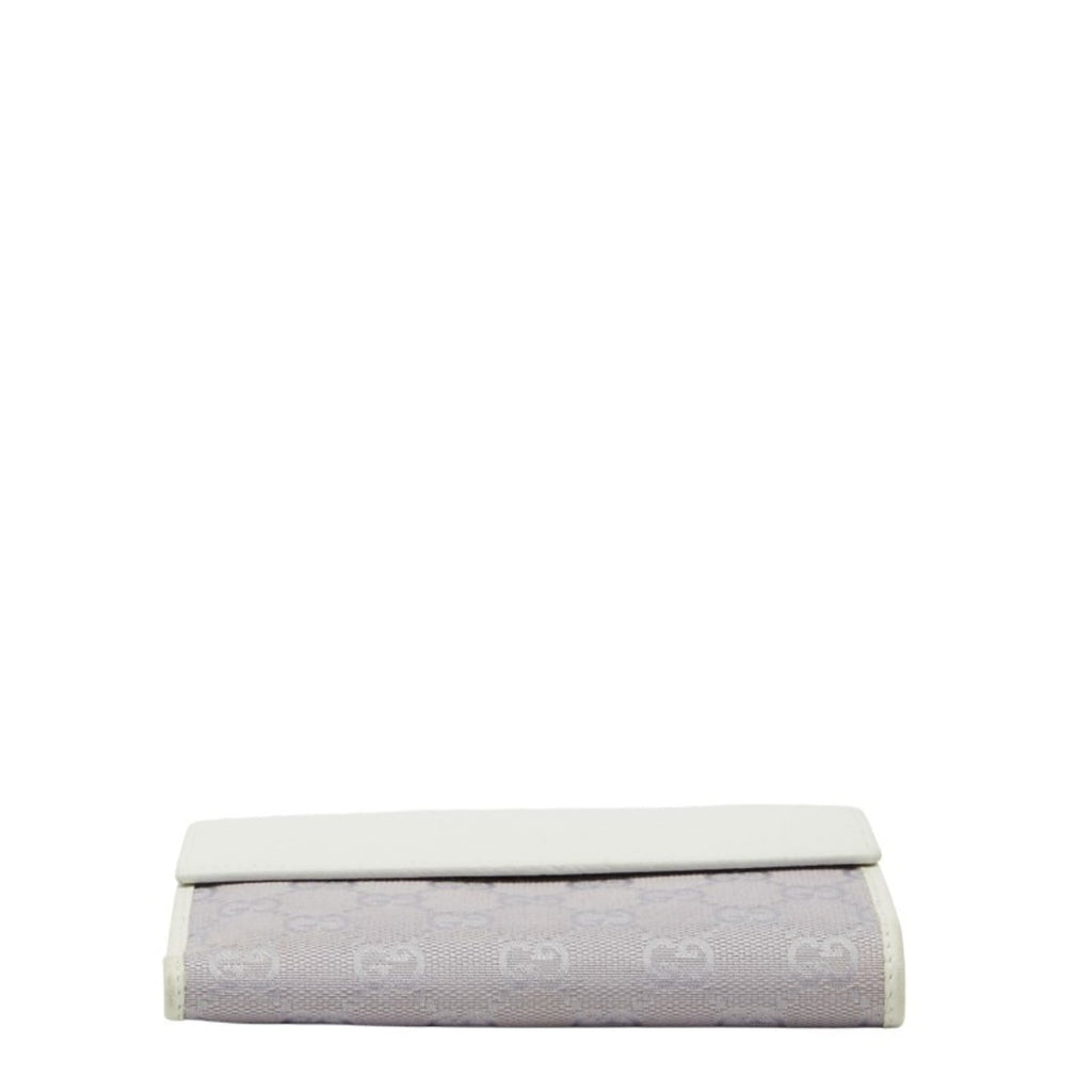 Gucci Purple White Gg Canvas Leather Wallet (Bi-Fold) (Pre-Owned)