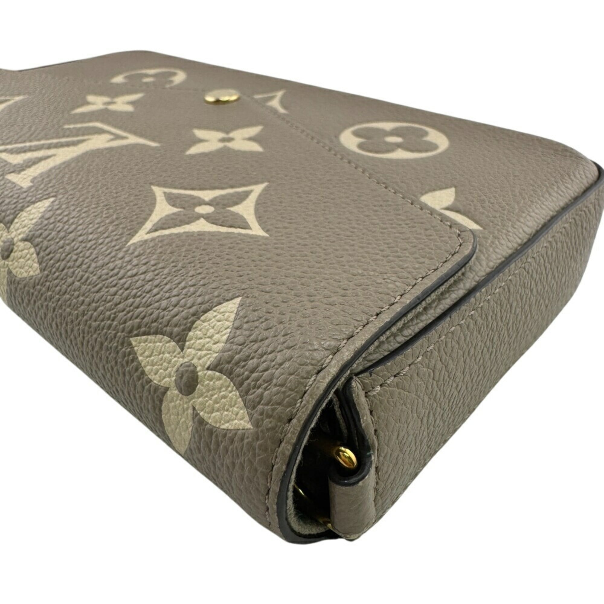 Louis Vuitton Gray Grayish Leather Pochette Shoulder Bag