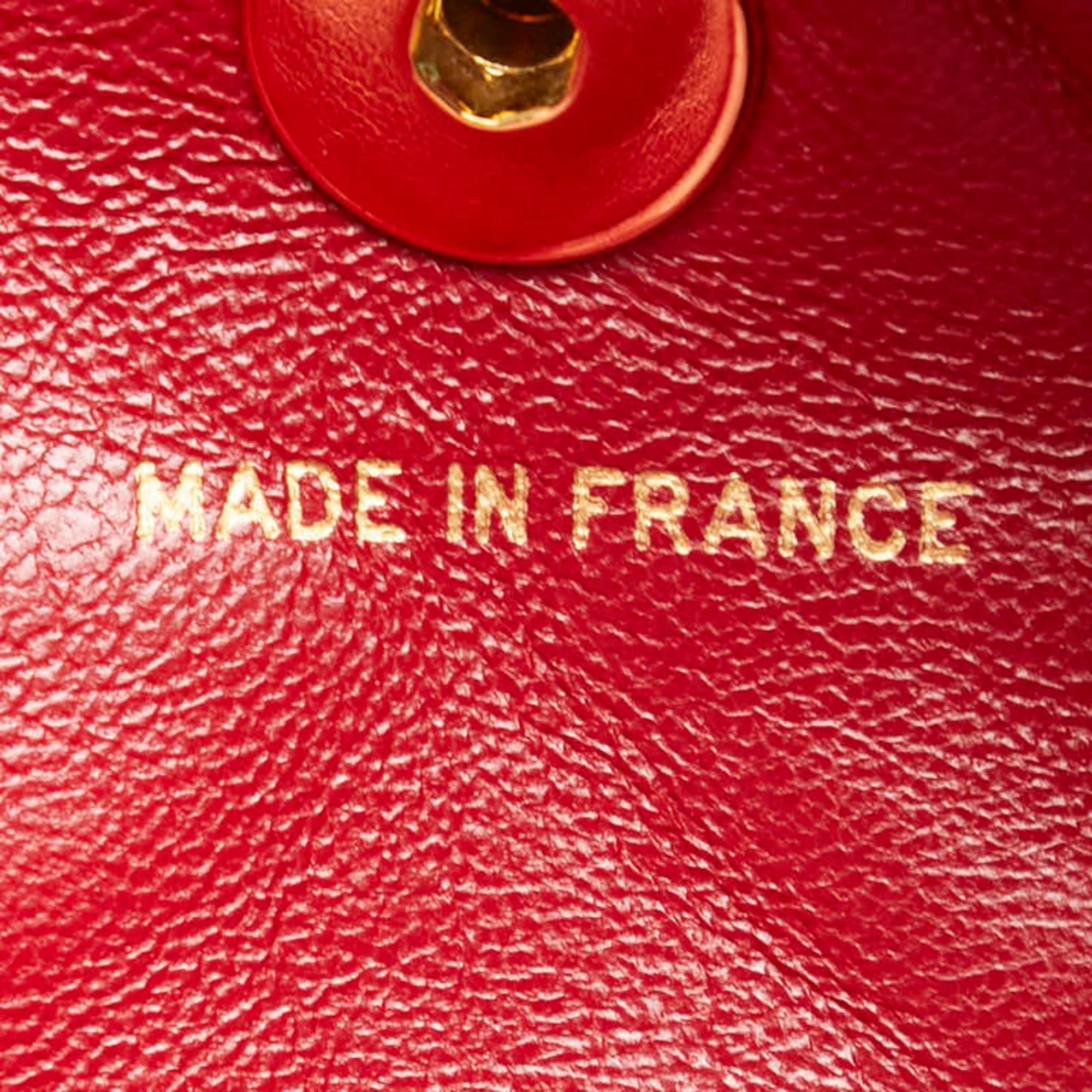 Chanel Red Color Leather Backpack